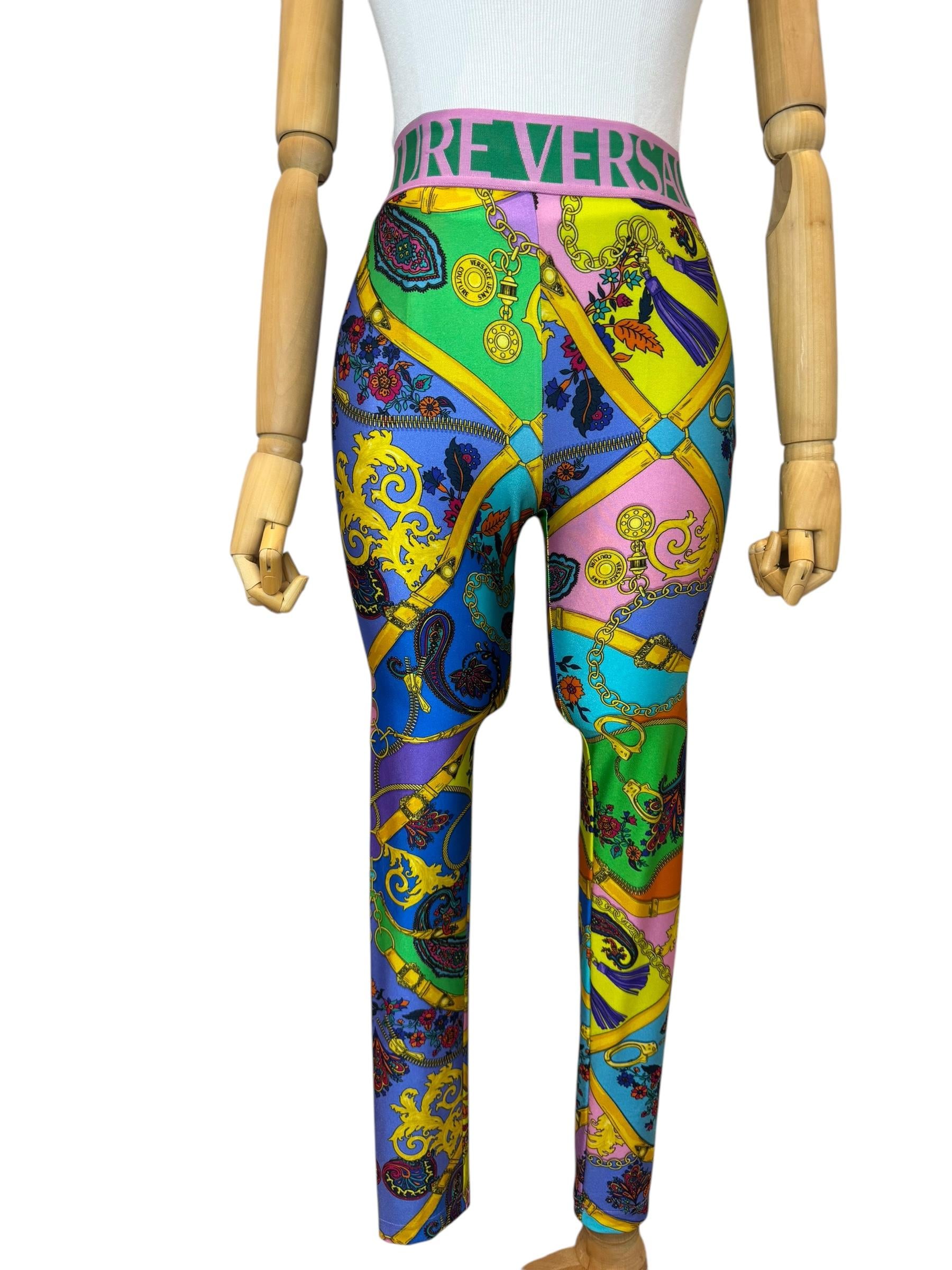 VERSACE MULTICOLOR LEGGINGS