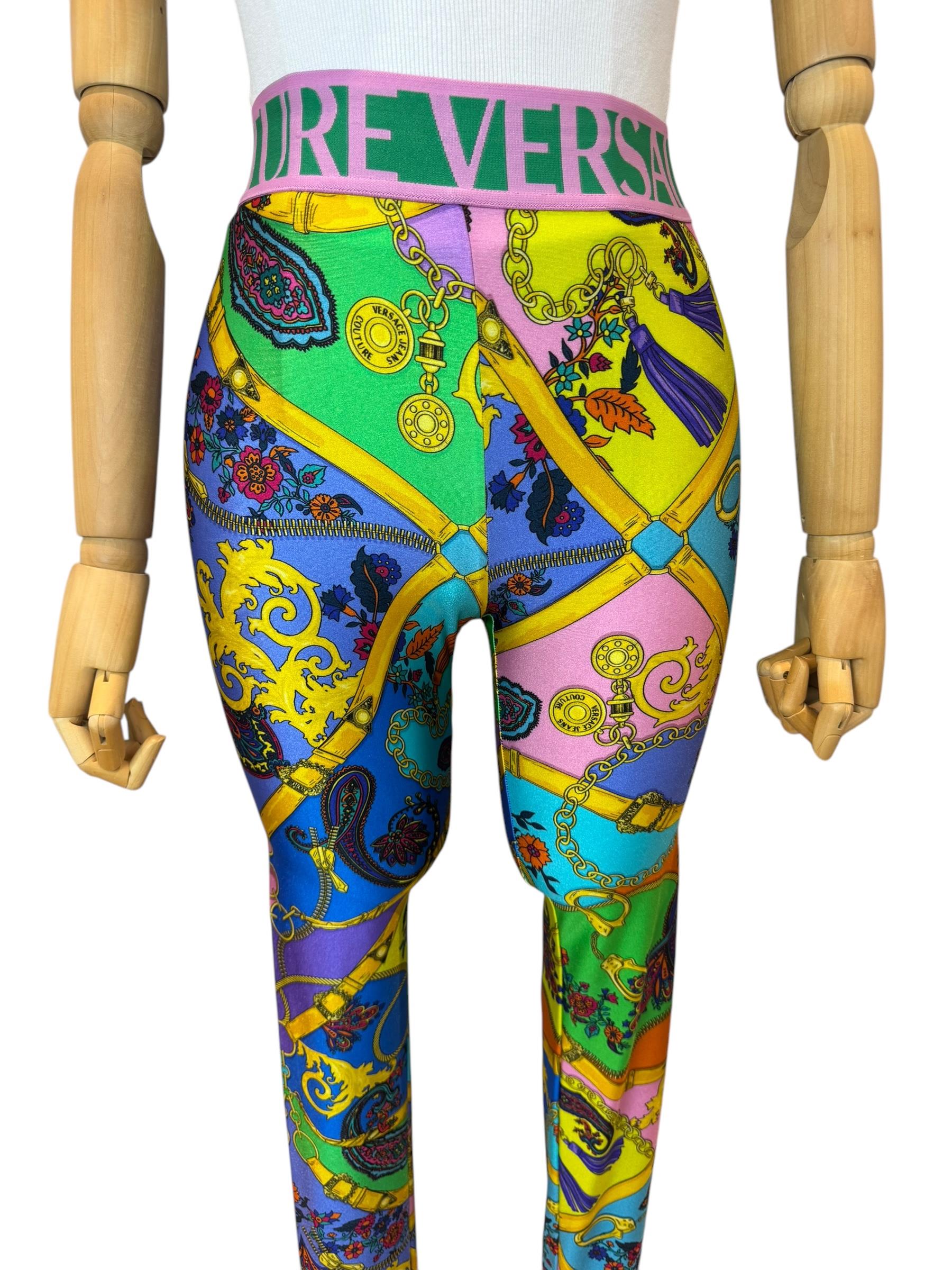 VERSACE MULTICOLOR LEGGINGS