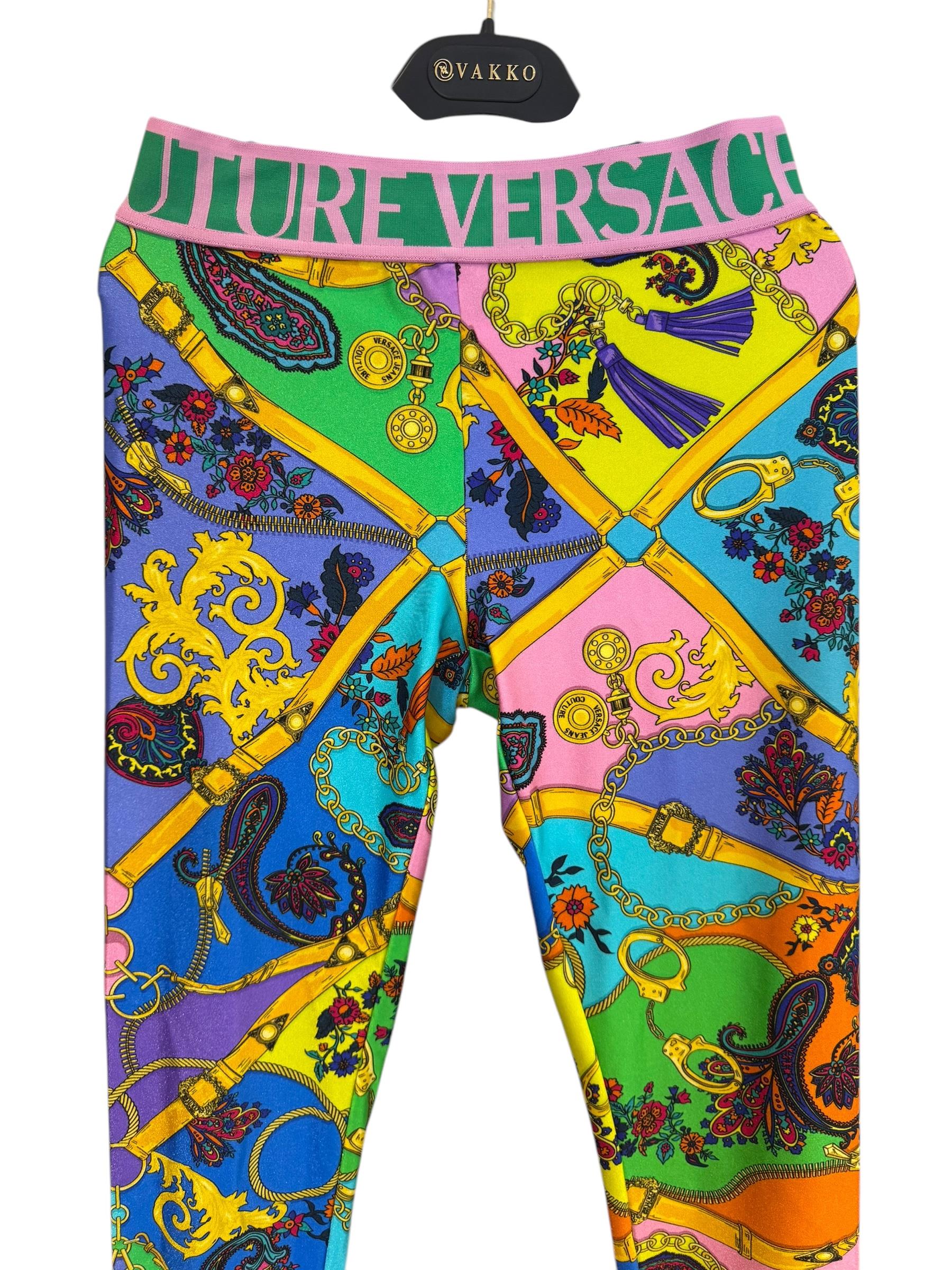 VERSACE MULTICOLOR LEGGINGS