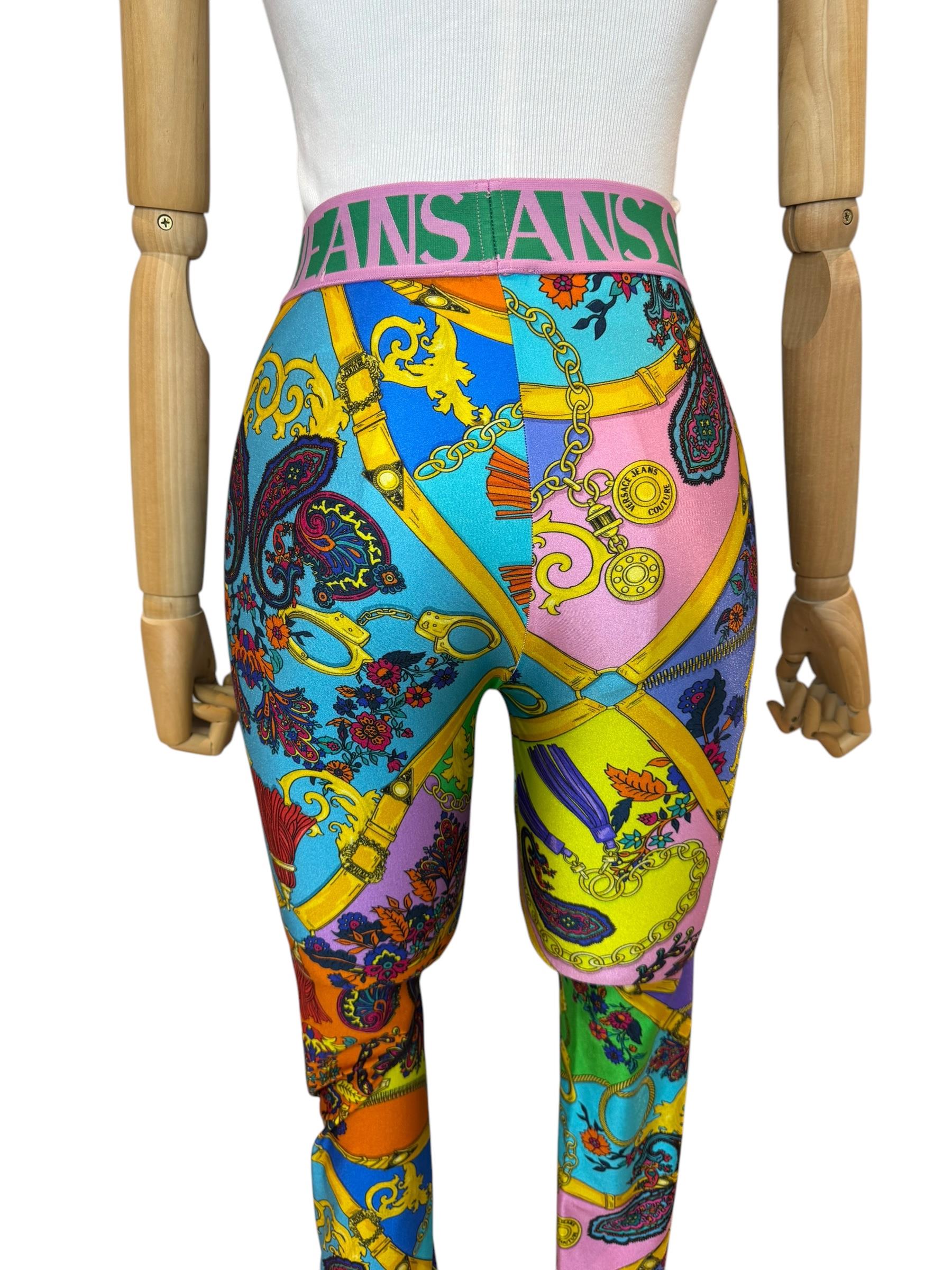 VERSACE MULTICOLOR LEGGINGS