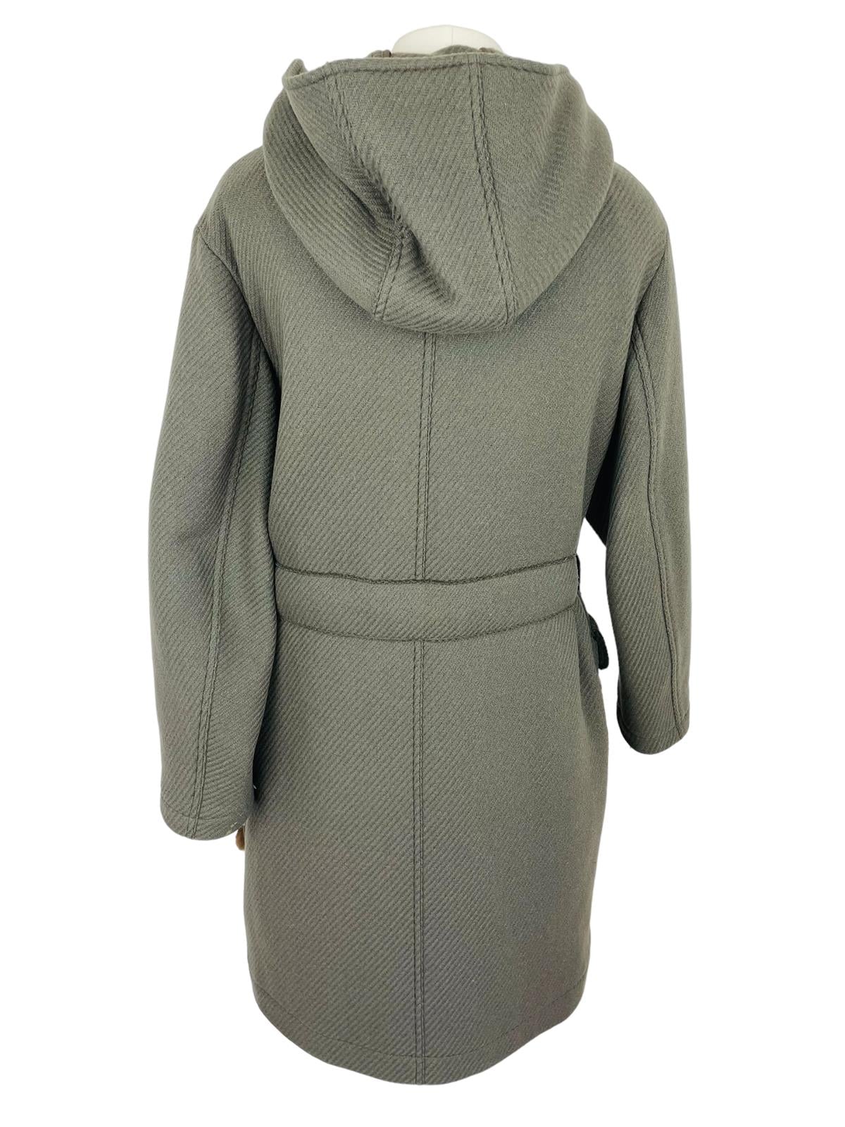 WOOL&FUR KHAKI COAT