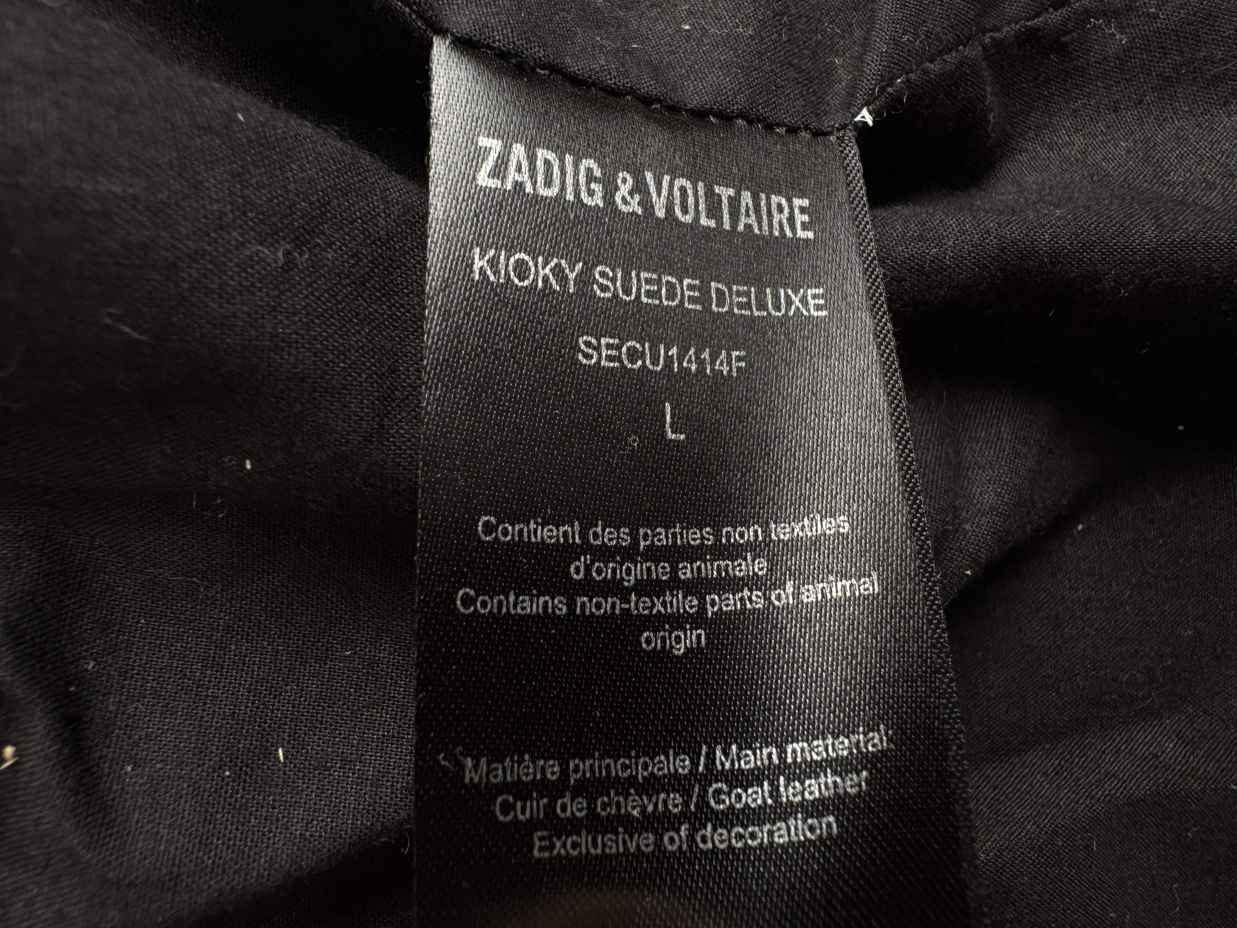 ZADIG VOLTAIRE GOATSKIN WESTERN LEATHER JACKET