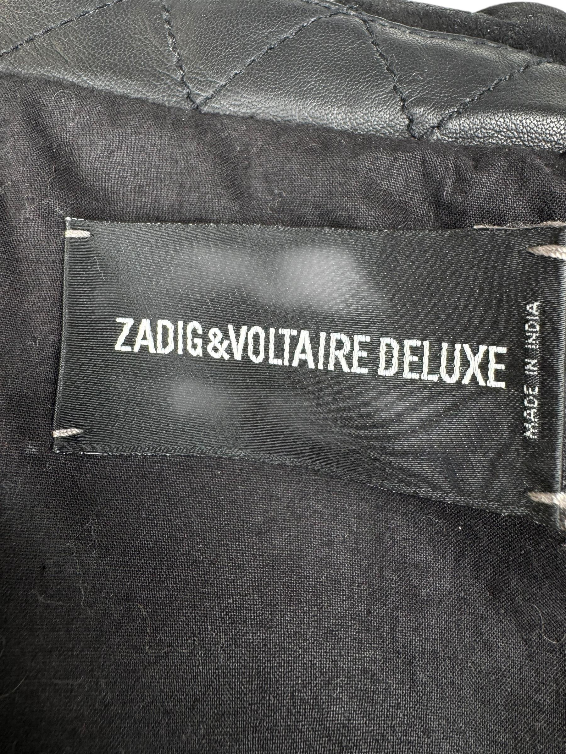 ZADIG VOLTAIRE GOATSKIN WESTERN LEATHER JACKET