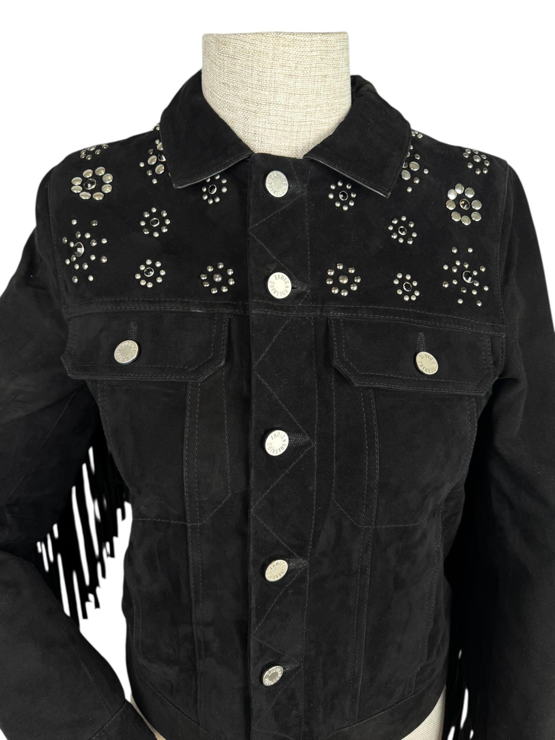 ZADIG VOLTAIRE GOATSKIN WESTERN LEATHER JACKET