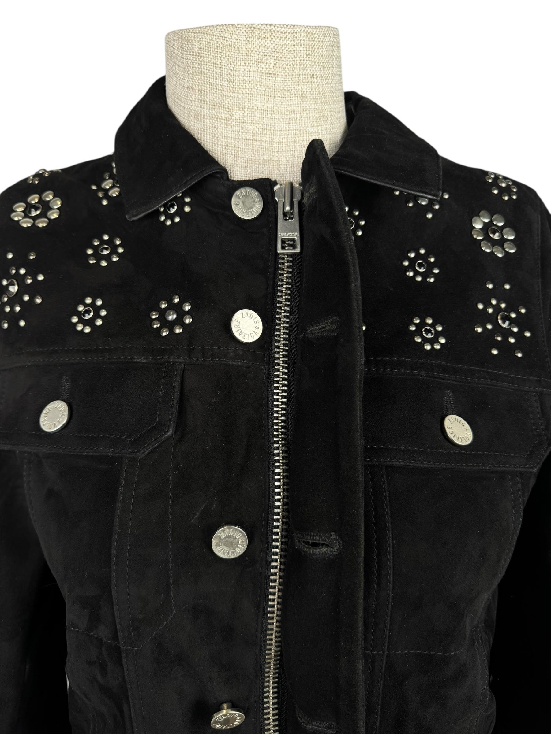 ZADIG VOLTAIRE GOATSKIN WESTERN LEATHER JACKET