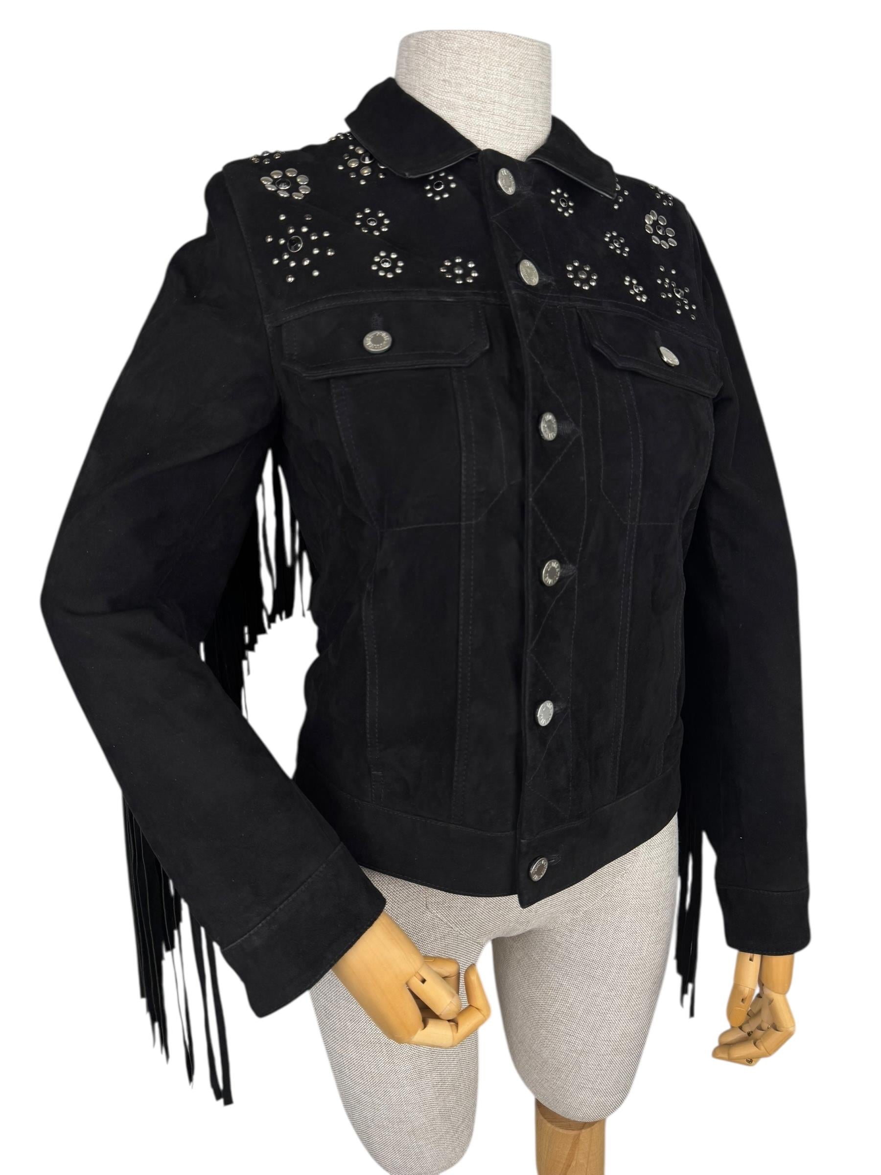 ZADIG VOLTAIRE GOATSKIN WESTERN LEATHER JACKET