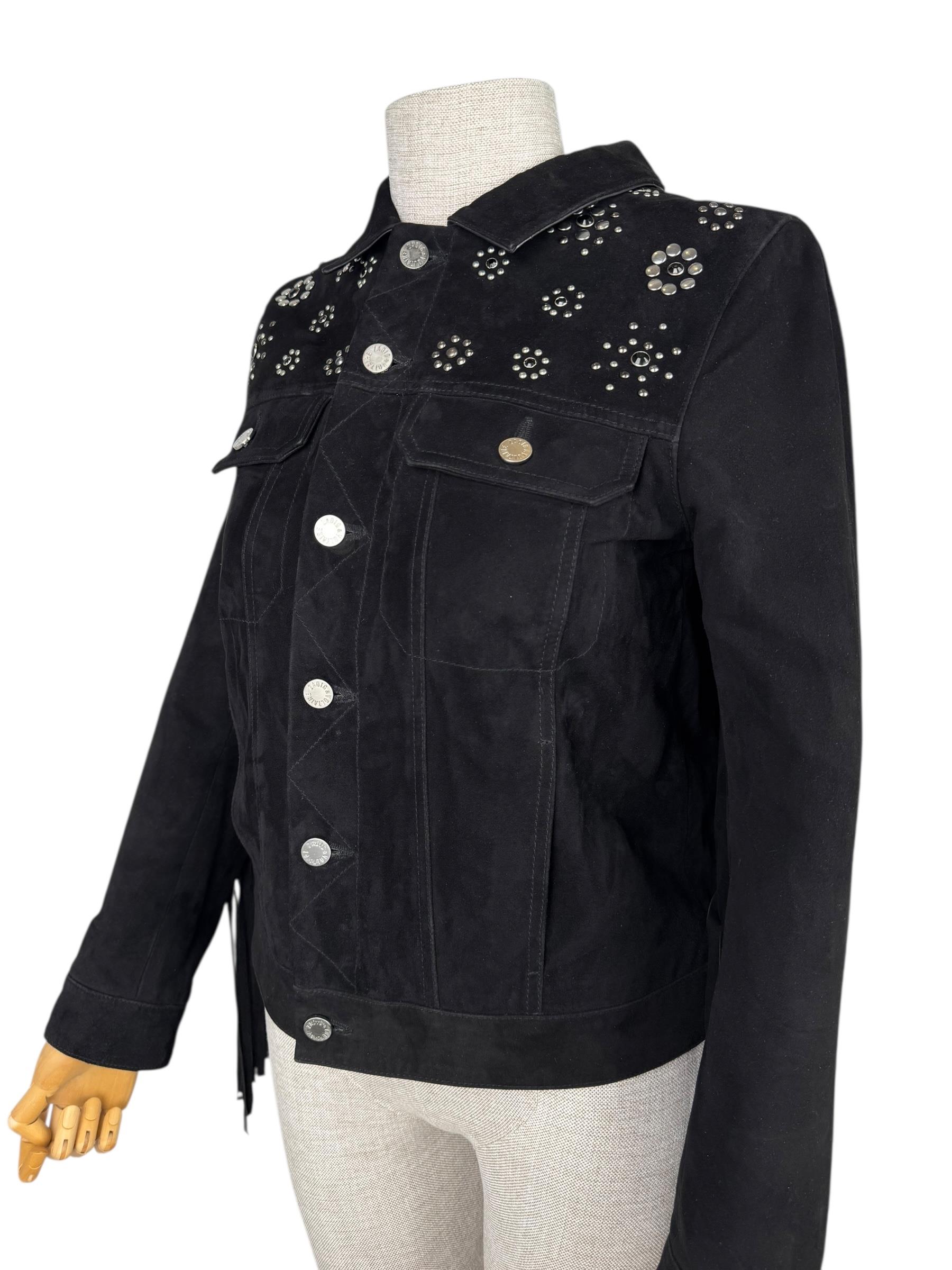 ZADIG VOLTAIRE GOATSKIN WESTERN LEATHER JACKET