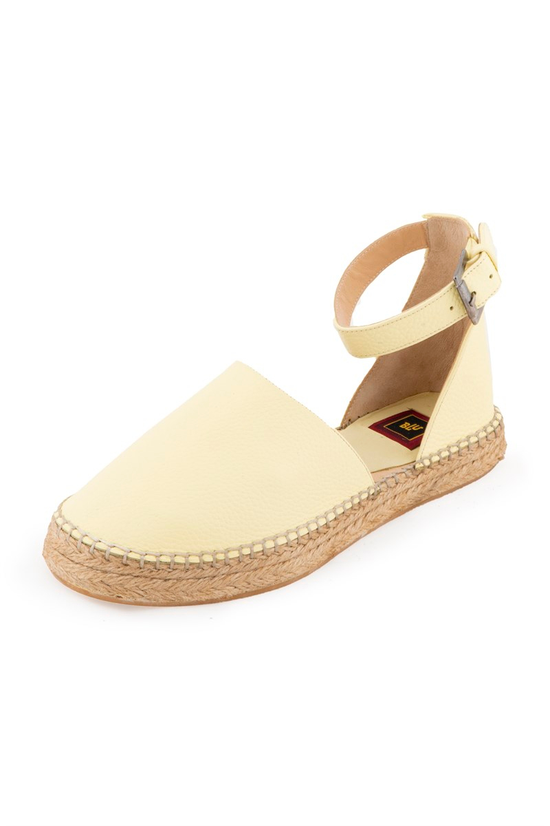 BLU Ön Kapalı Bilek Bantlı Düz Espadril