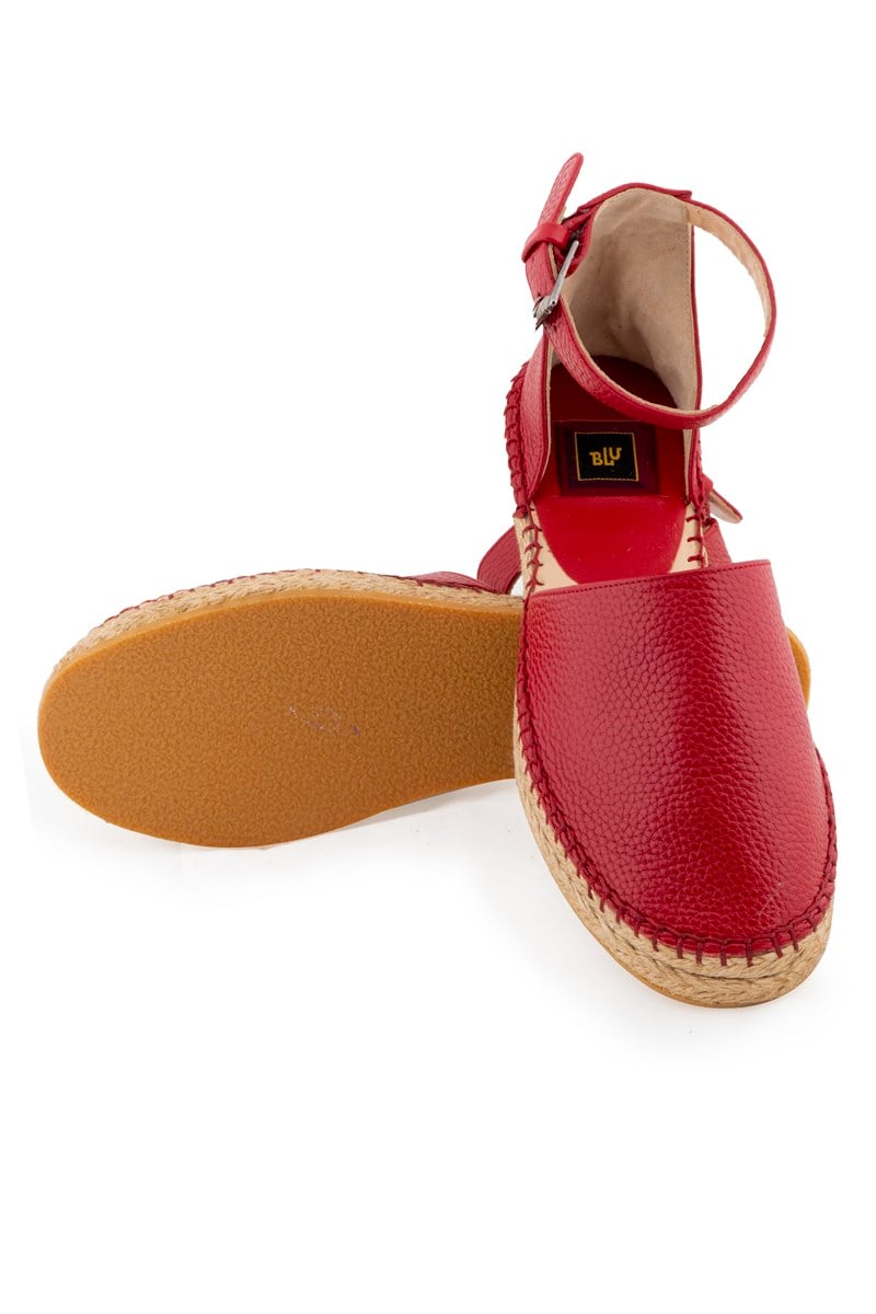 BLU Ön Kapalı Bilek Bantlı Düz Espadril