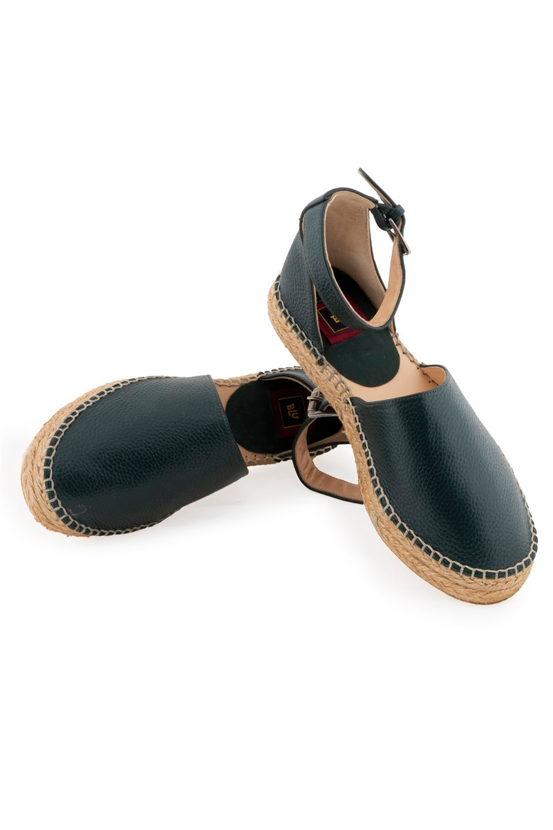 BLU Ön Kapalı Bilek Bantlı Düz Espadril