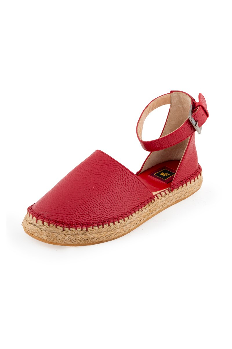 BLU Ön Kapalı Bilek Bantlı Düz Espadril