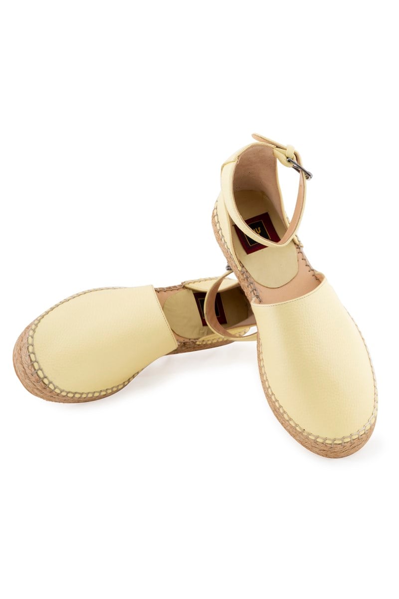 BLU Ön Kapalı Bilek Bantlı Düz Espadril