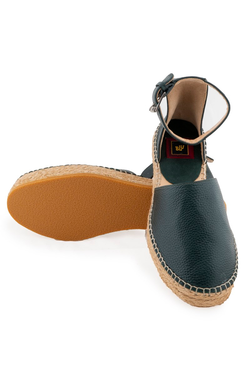 BLU Ön Kapalı Bilek Bantlı Düz Espadril