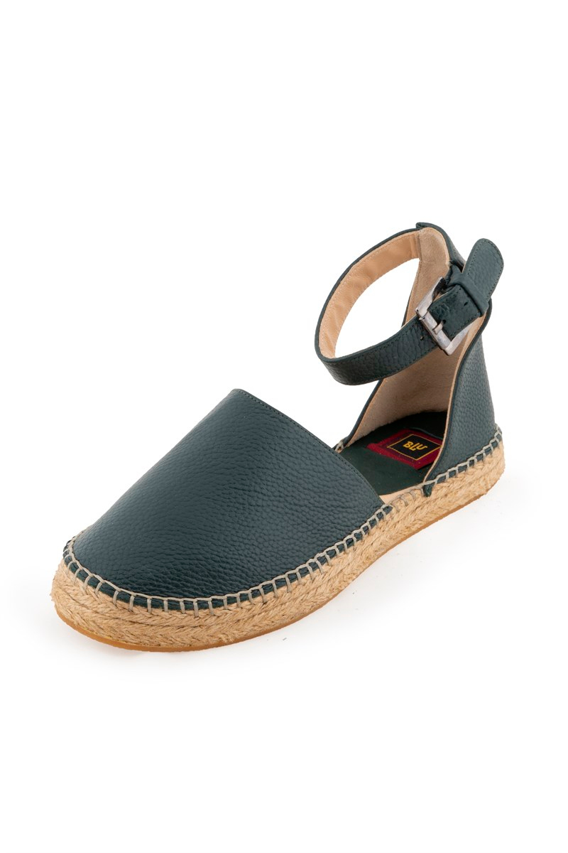 BLU Ön Kapalı Bilek Bantlı Düz Espadril