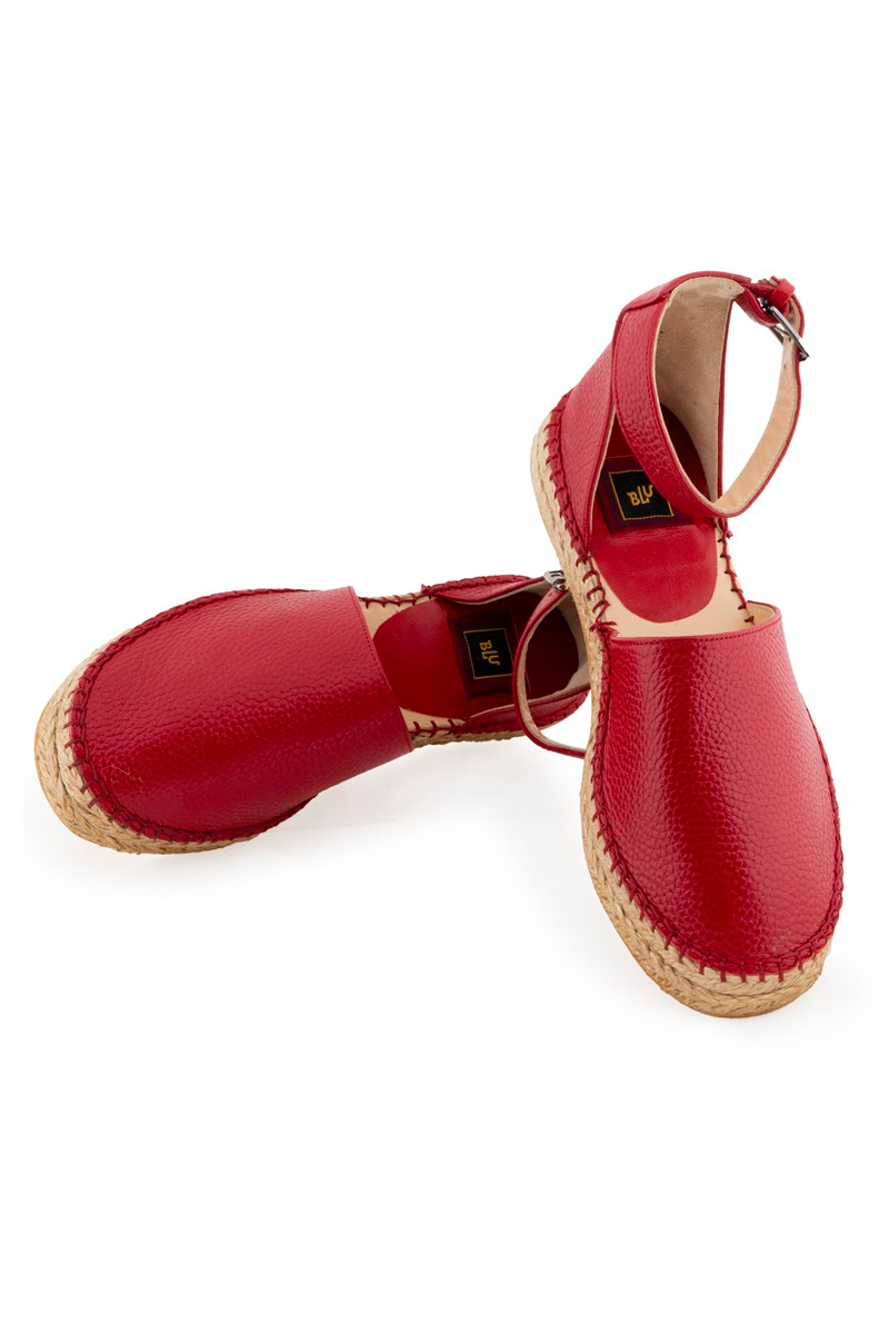 BLU Ön Kapalı Bilek Bantlı Düz Espadril