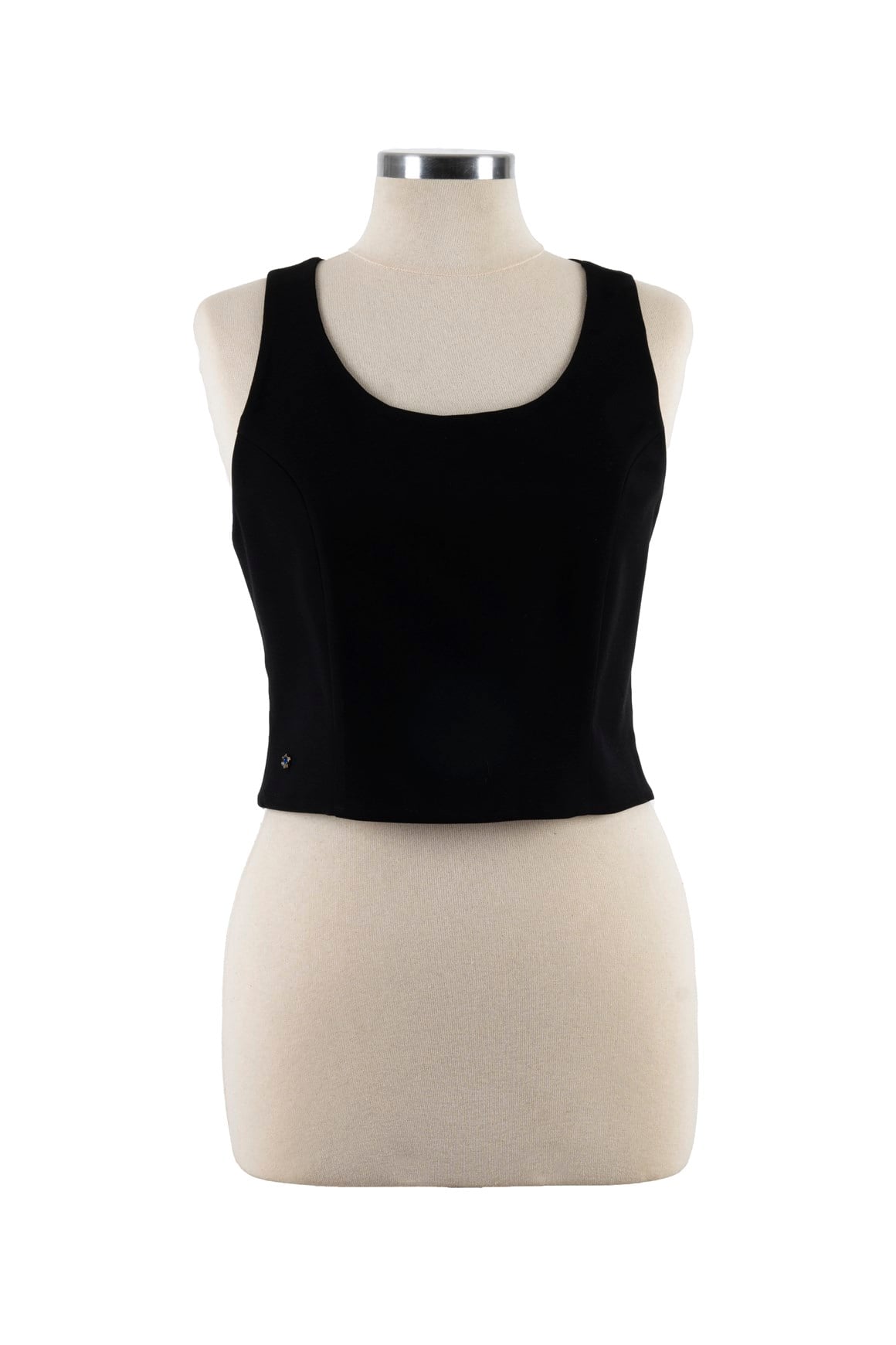BLUBluzBLU Halter Yaka Arka Fermuarlı Kısa Bluz