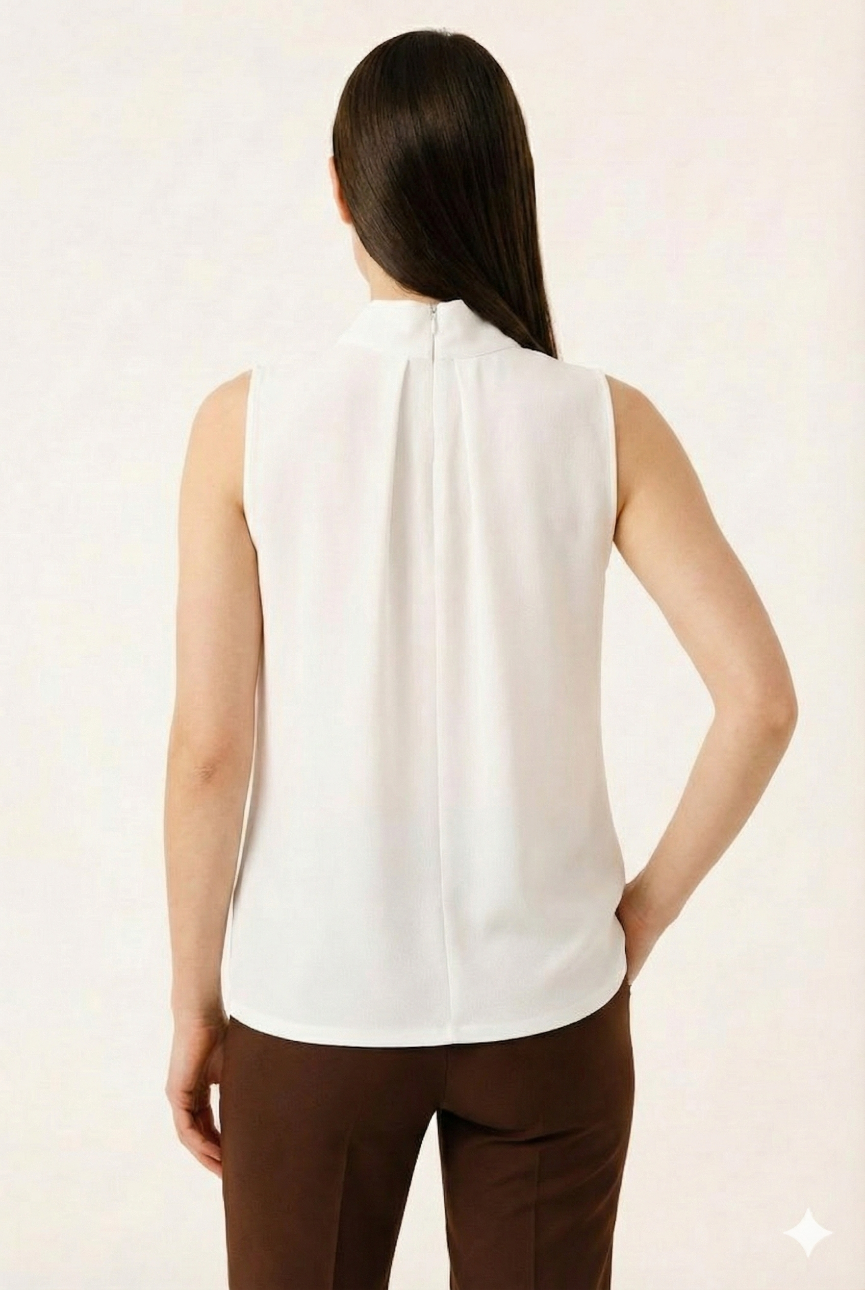 BLUBluzBLU Kolsuz Dik Yaka Bluz