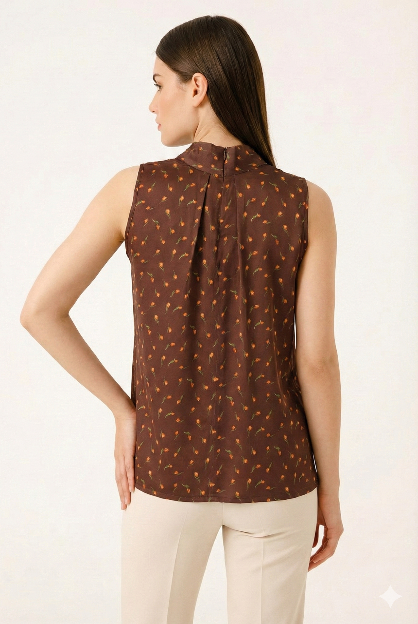 BLUBluzBLU Kolsuz Dik Yaka Bluz