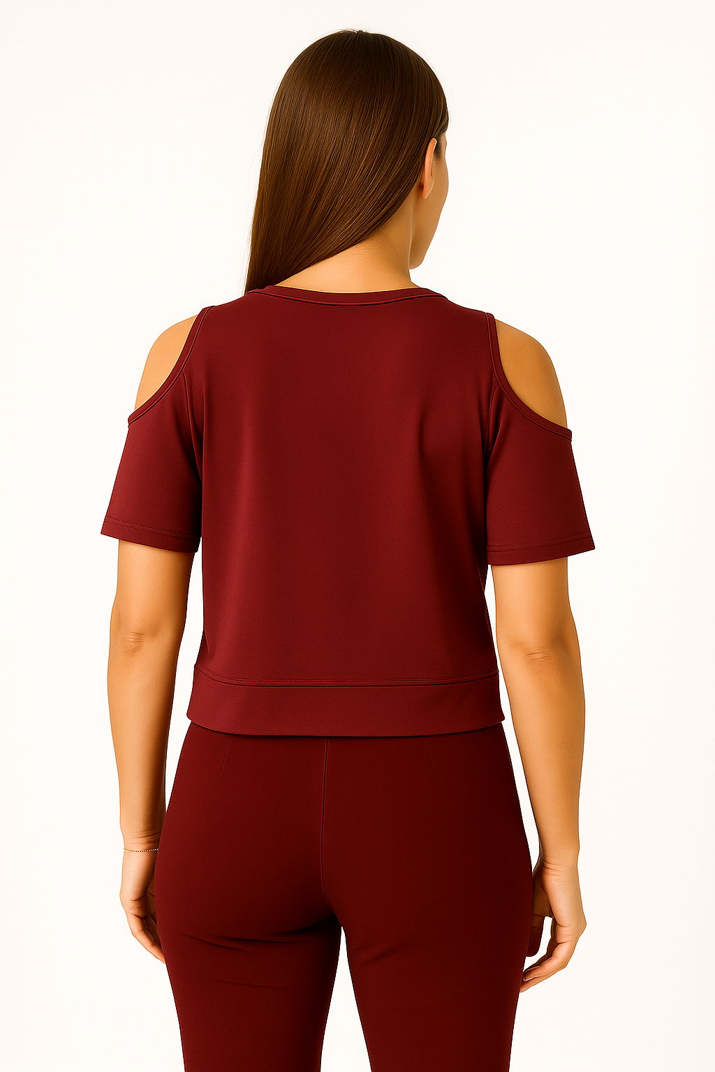 BLUBluzBLU Omuz Dekolte Kısa Bluz