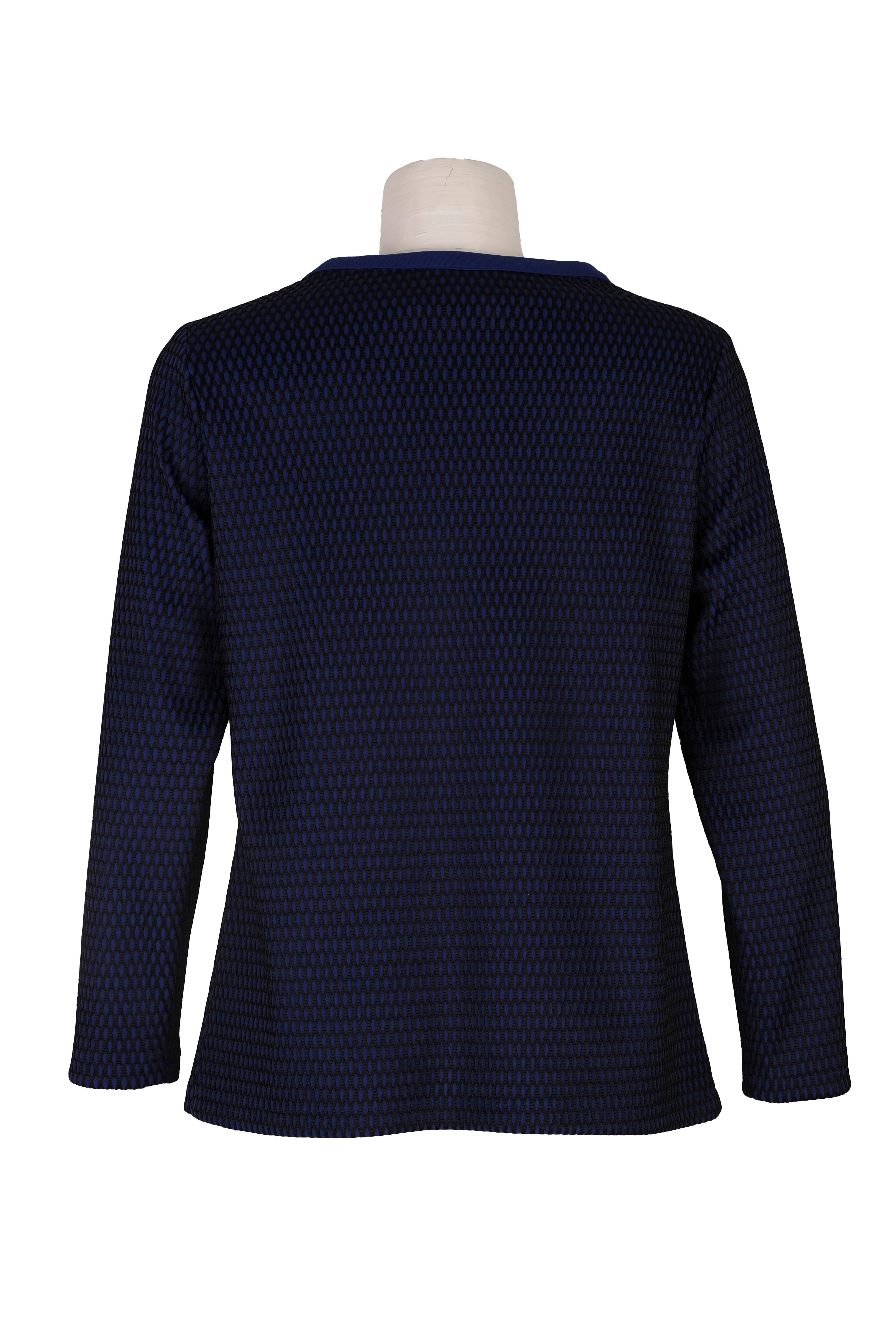 BLUBluzBLU Sıfır Yaka Ön Çıt Çıtlı Bluz