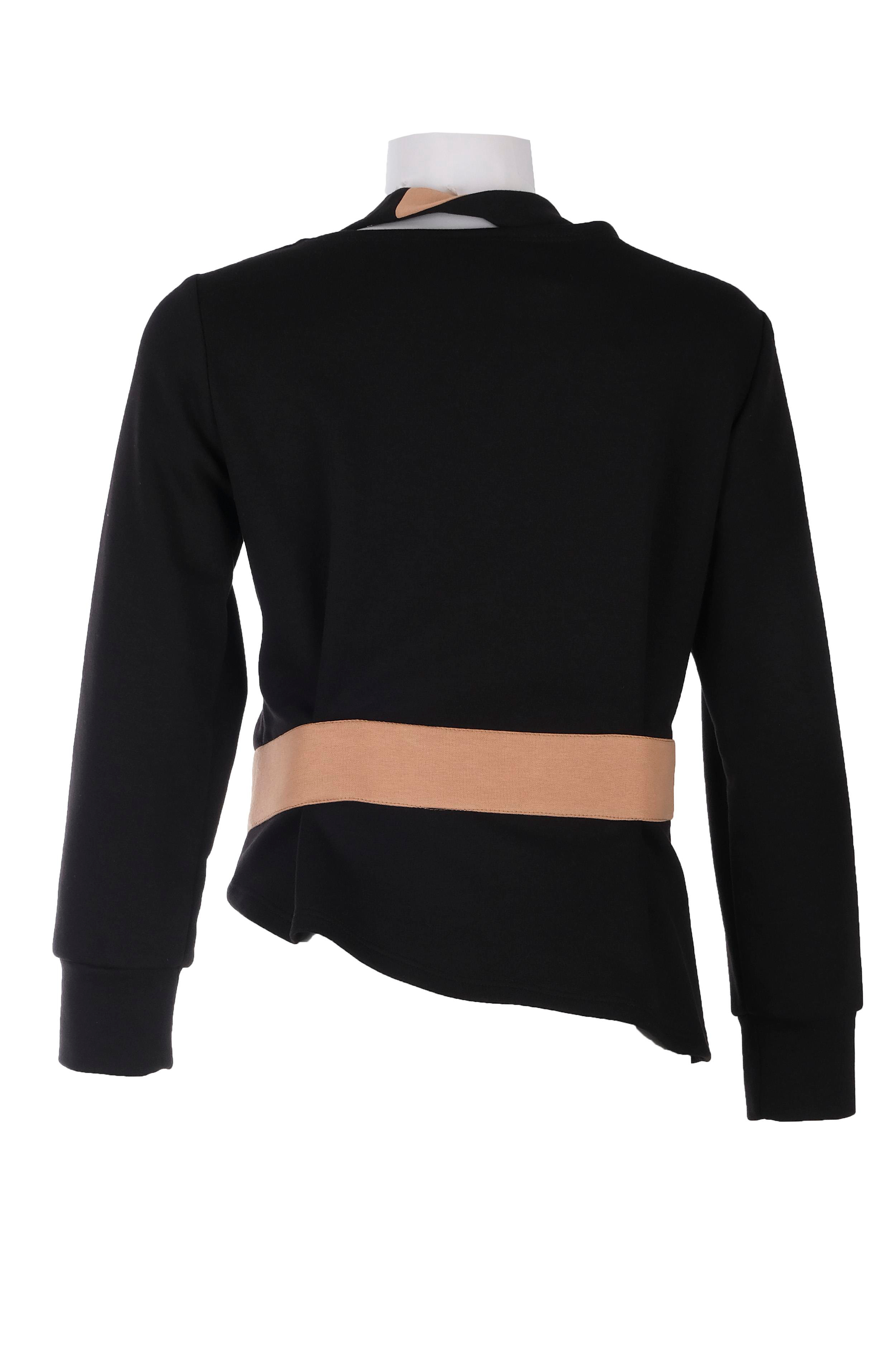 BLUCeket / MontBLU Asimetrik V Yaka Boyun V Aksesuar Ceket