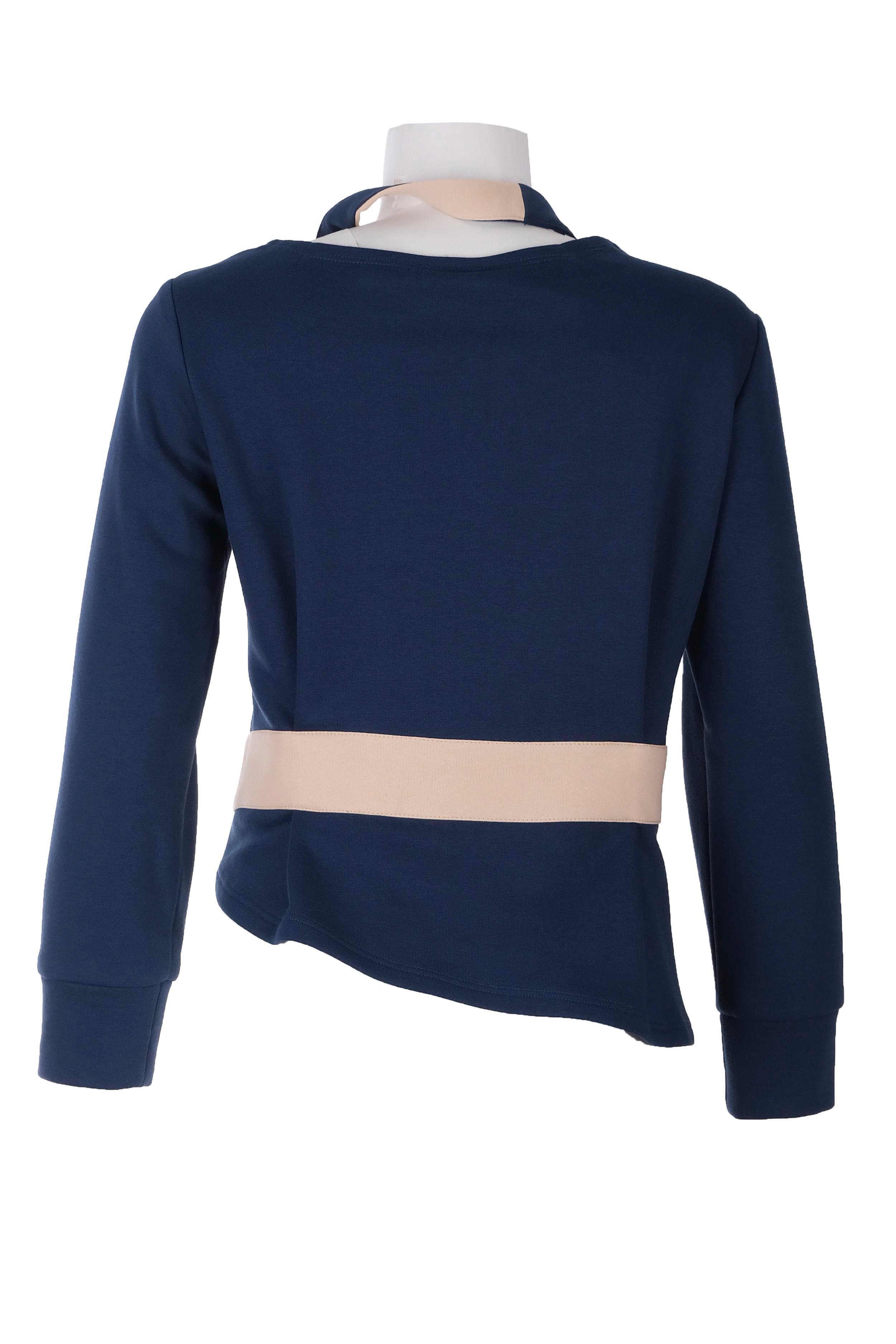 BLUCeket / MontBLU Asimetrik V Yaka Boyun V Aksesuar Ceket