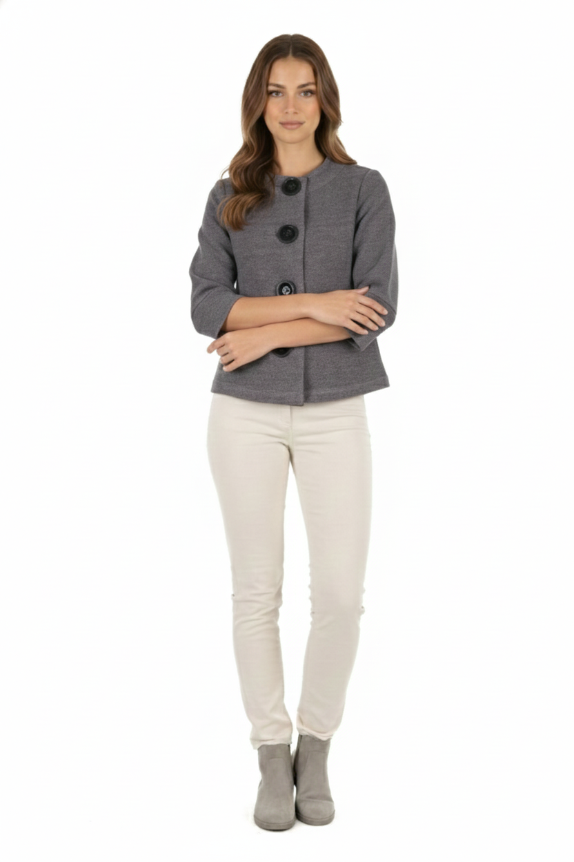 BLUCeket / MontBLU Hakim Yaka Büyük Düğmeli Ceket