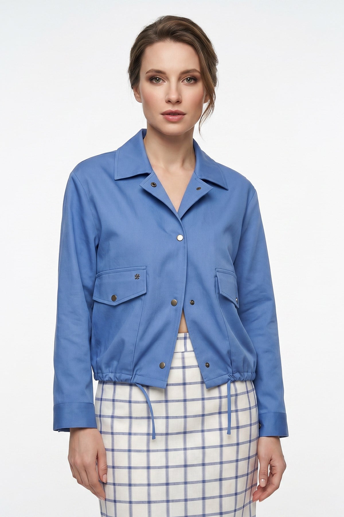 BLUCeket / MontBLU İp Büzmeli Manşet Kol Mont