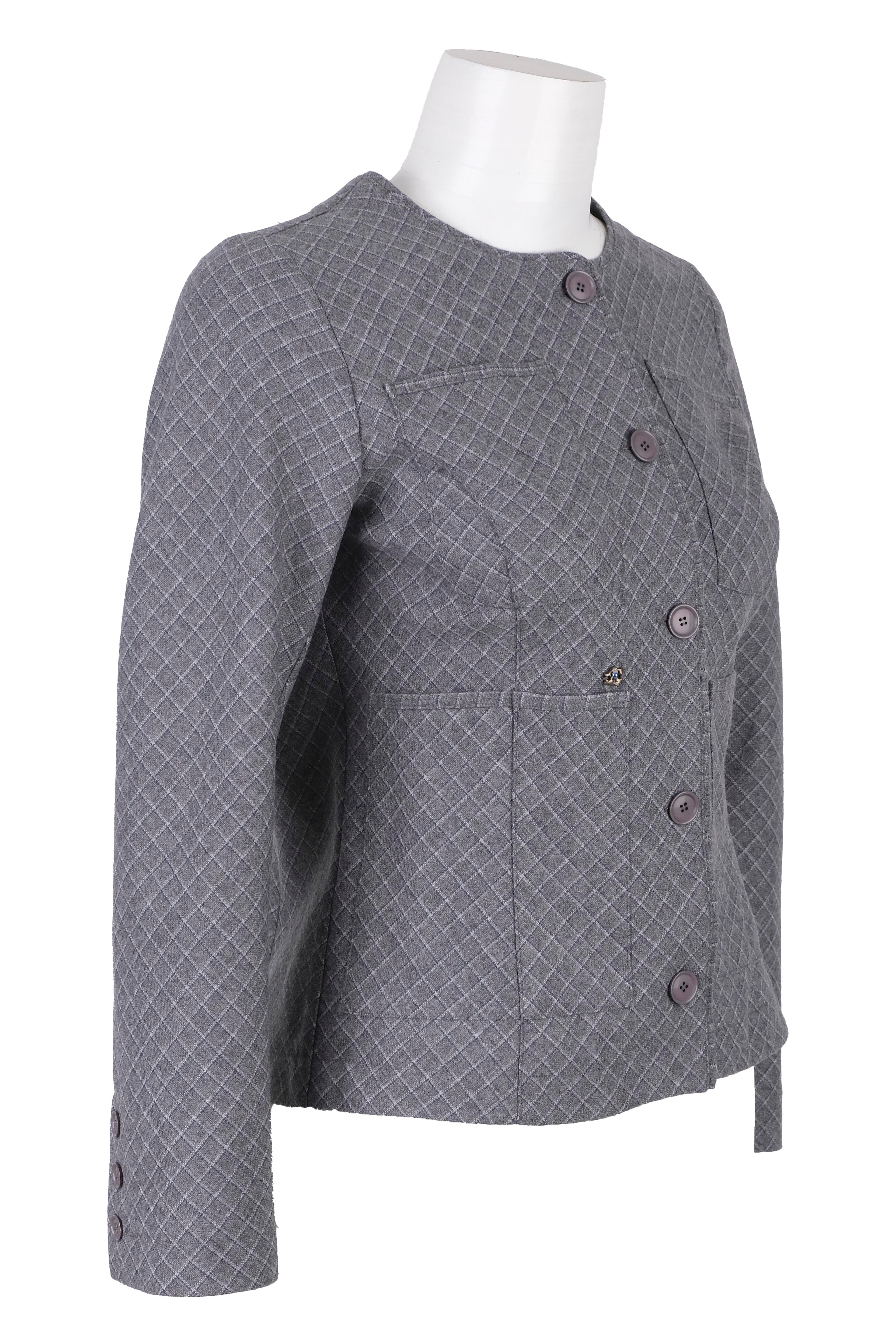 BLUCeket / MontBLU Sıfır Yaka Biyeli Cepli Ceket