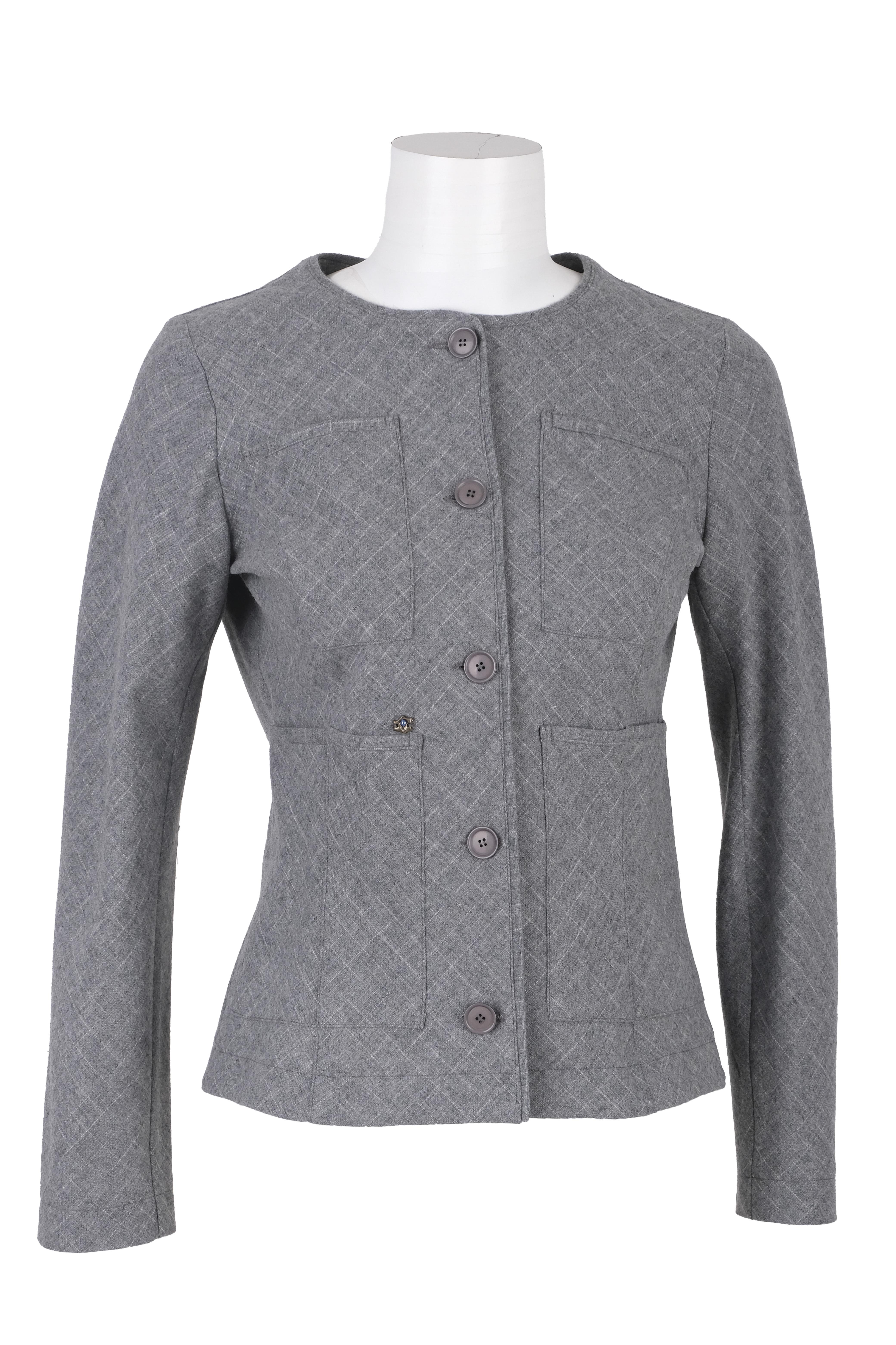 BLUCeket / MontBLU Sıfır Yaka Biyeli Cepli Ceket