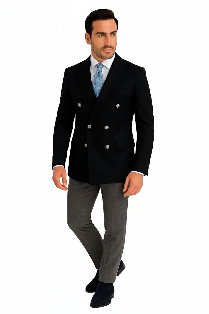 BLUCeketBLU %100 Kaşmir Kruvaze Ceket