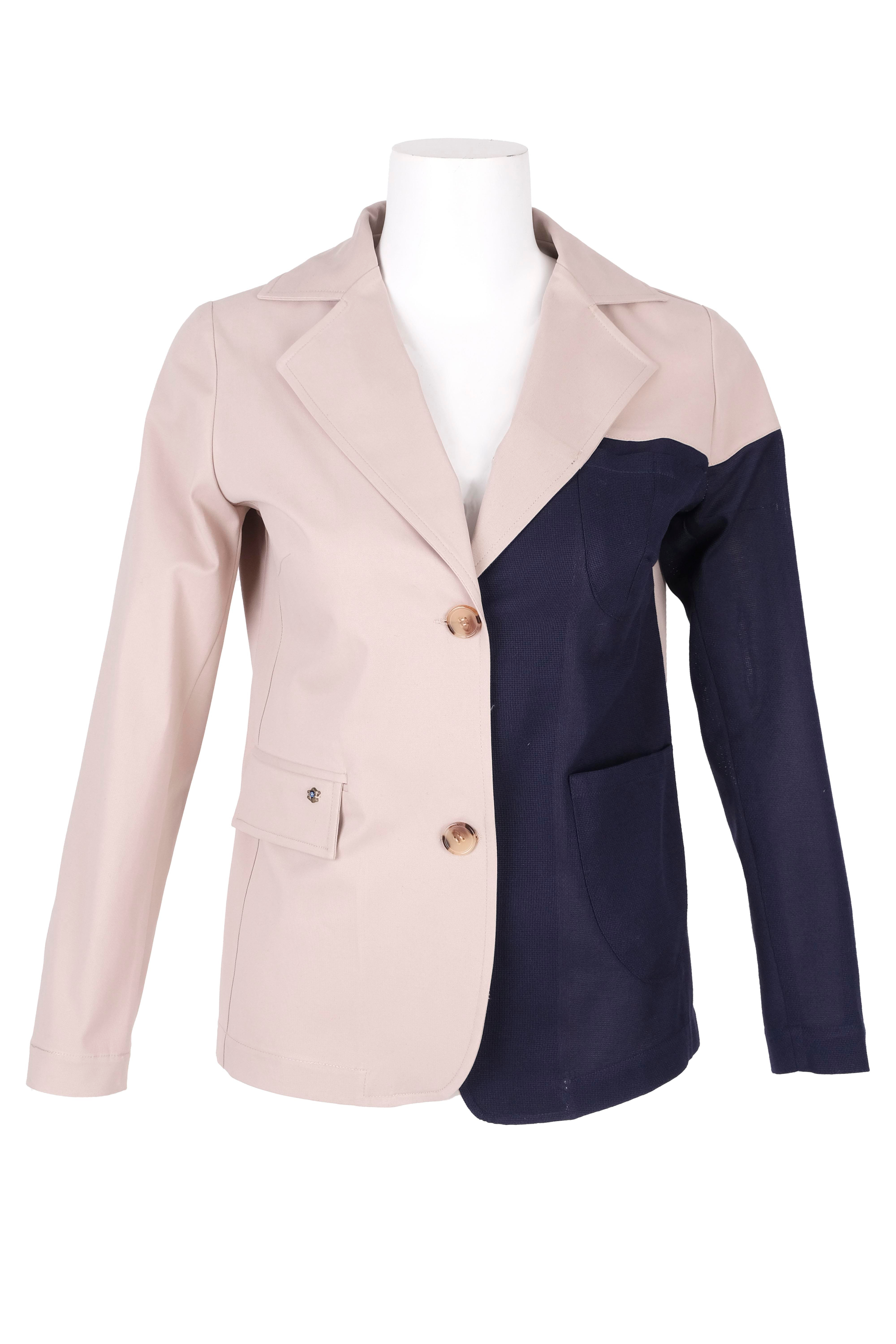 BLUCEKETBLU Asimetrik İki Renk Ceket