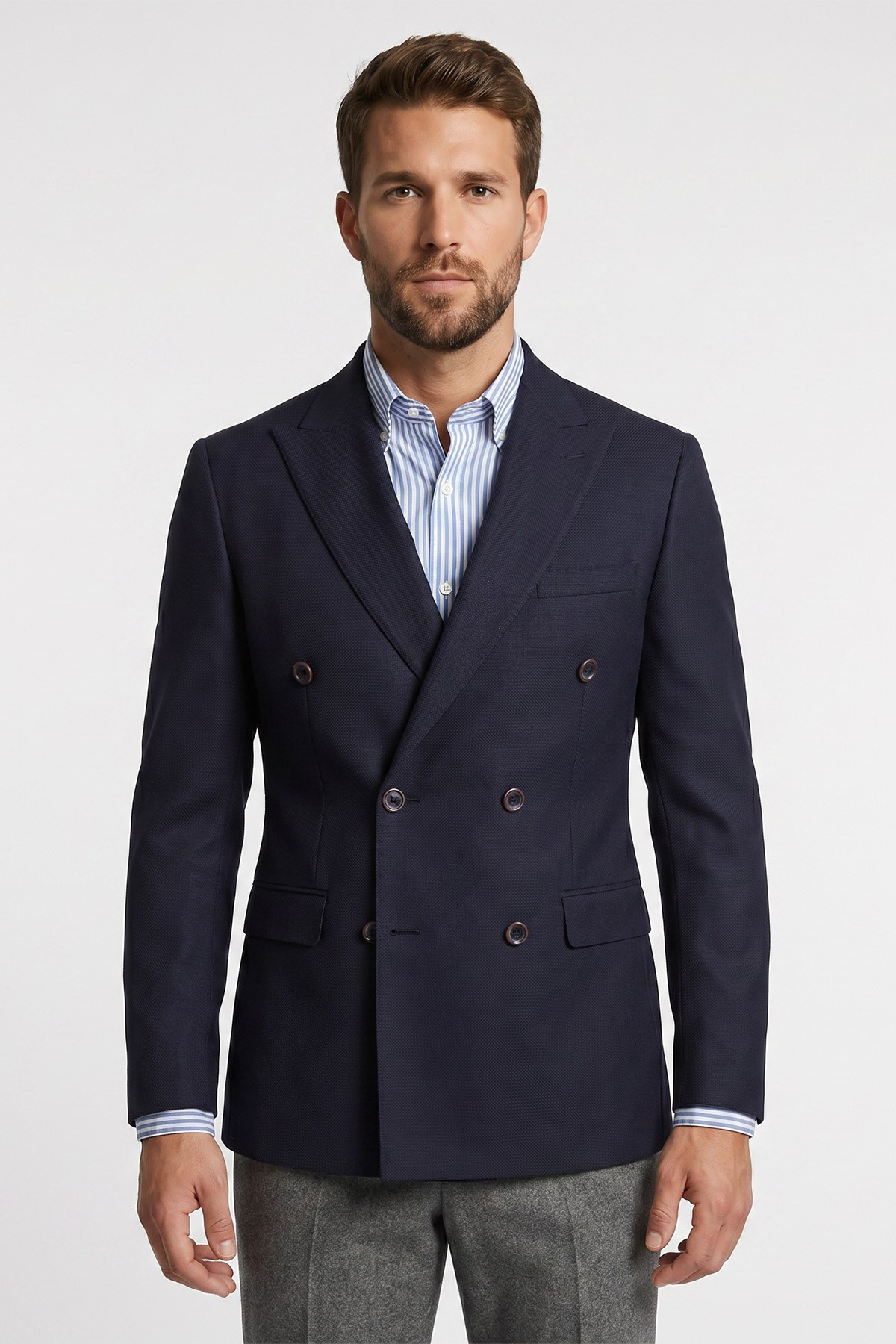 BLUCeketBLU Slim Fit Kruvaze Ceket