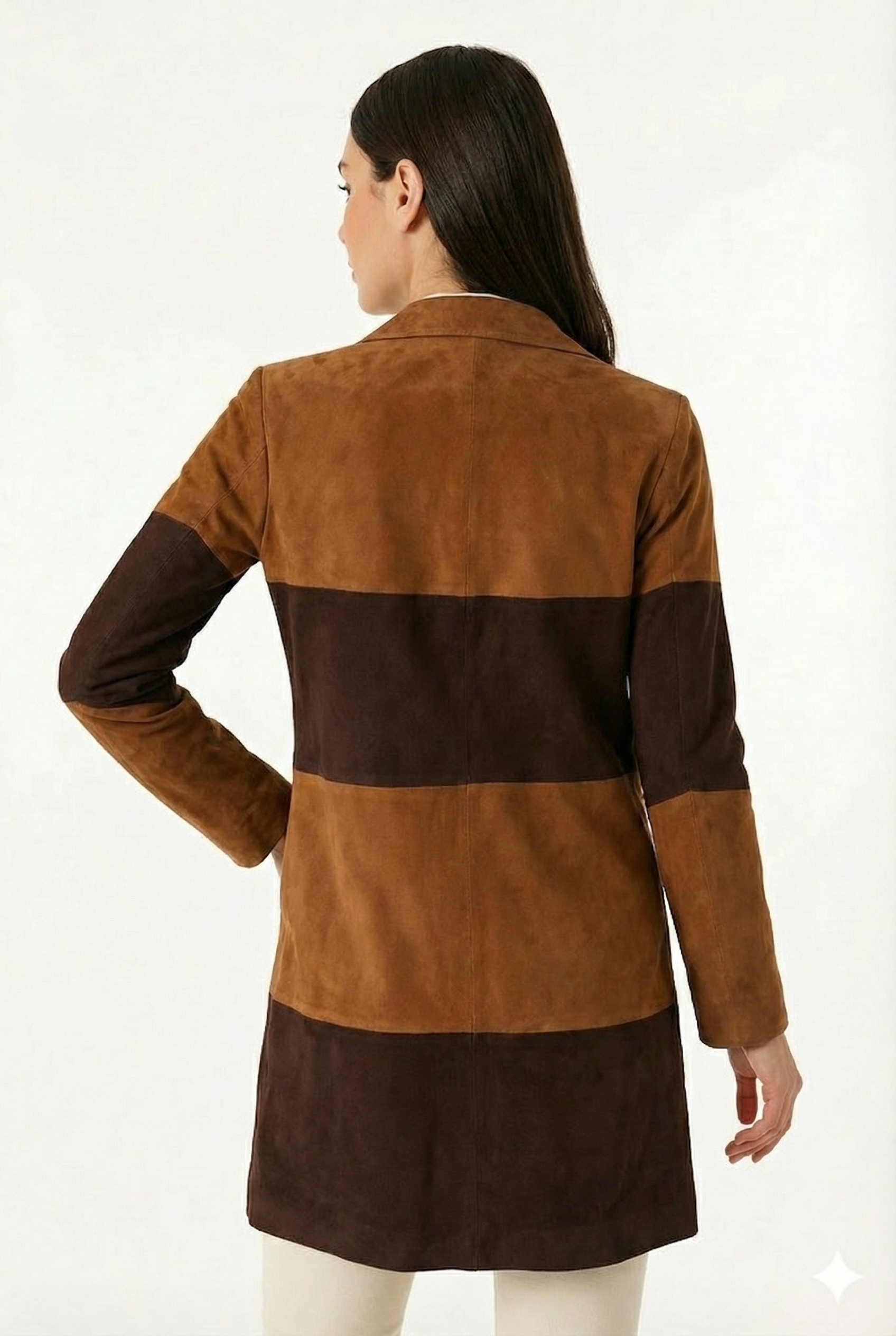 BLUDeri GiyimBLU Parçalı Çan Uzun Ceket