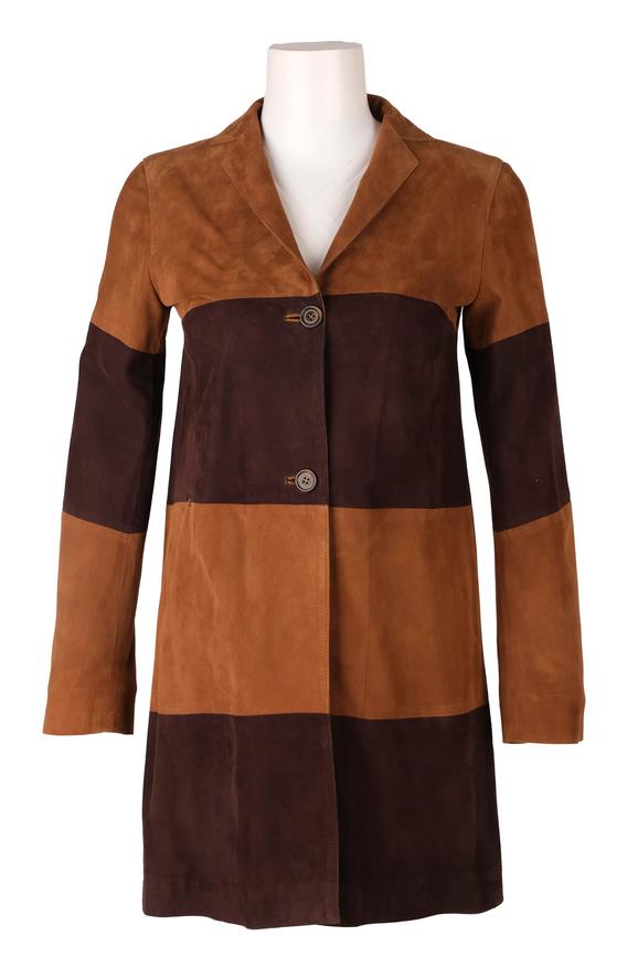 BLUDeri GiyimBLU Parçalı Çan Uzun Ceket