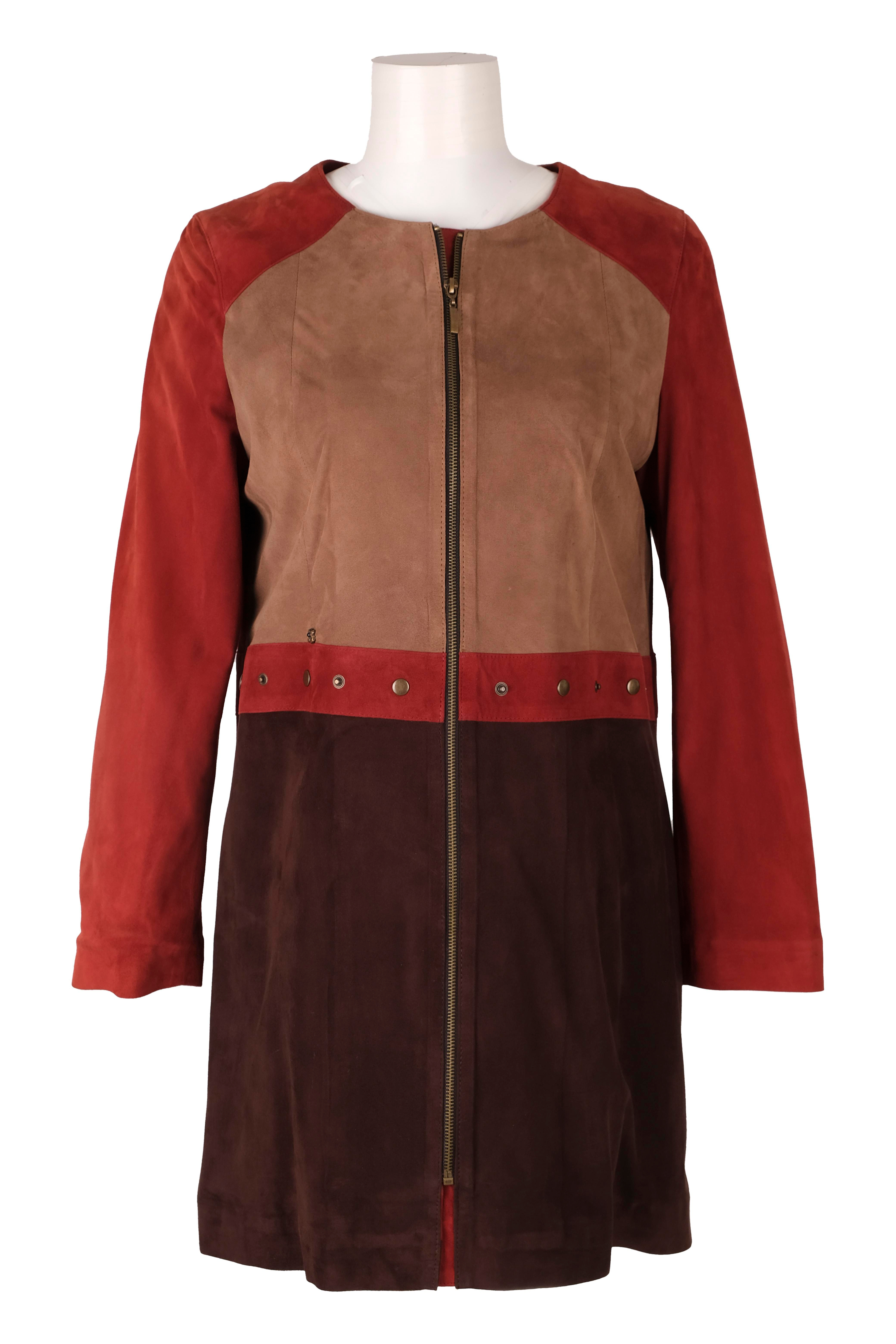 BLUDeri GiyimBLU Parçalı Uzun Ceket