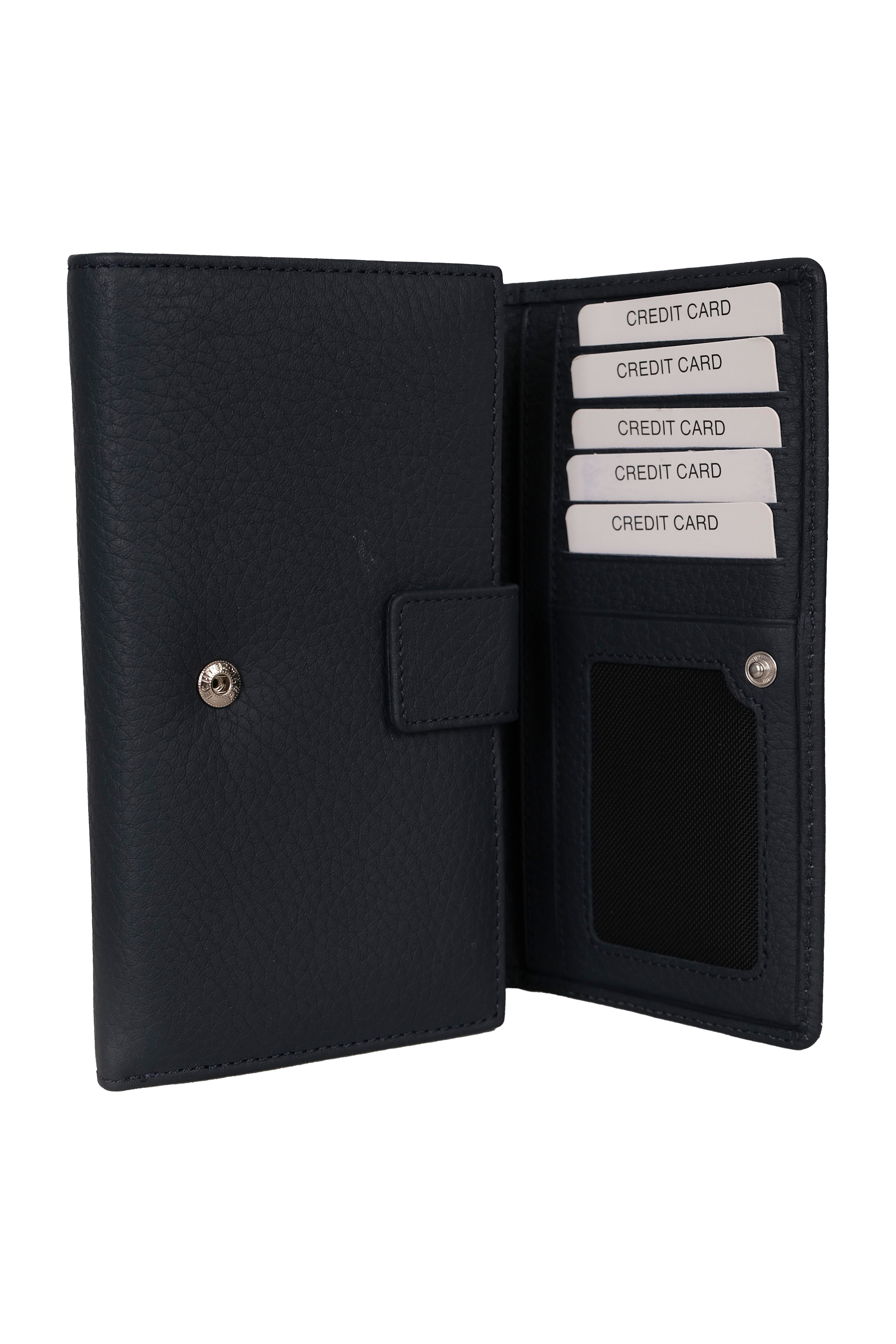 BLUEl Çantası / Cüzdan / PasaportlukBLU Çıtçıtlı Kartlık Bölmeli Cüzdan