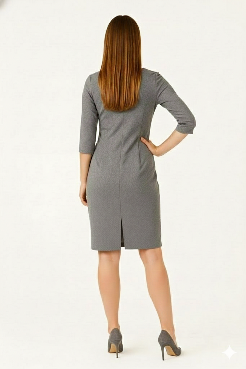 BLUElbiseBLU Açık Sıfır Yaka Elbise