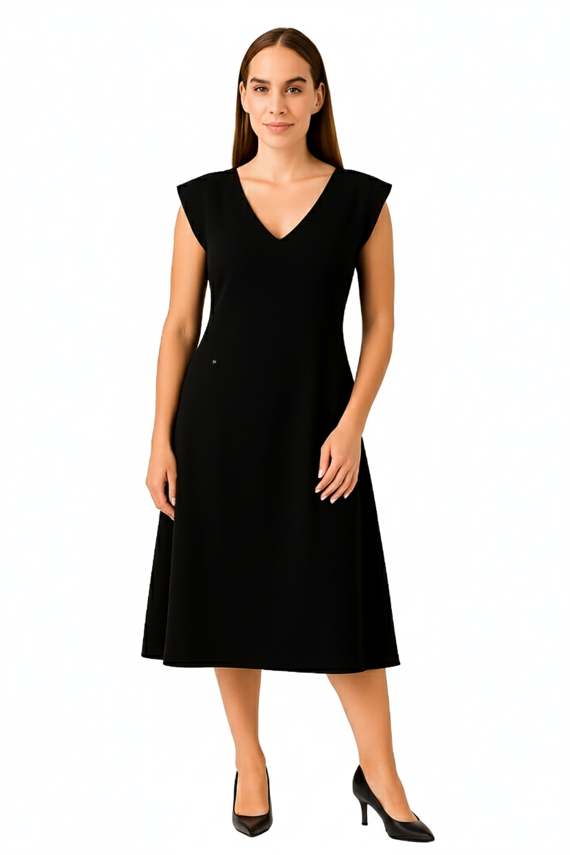 BLUElbiseBLU Düşük Kol V Yaka Jile