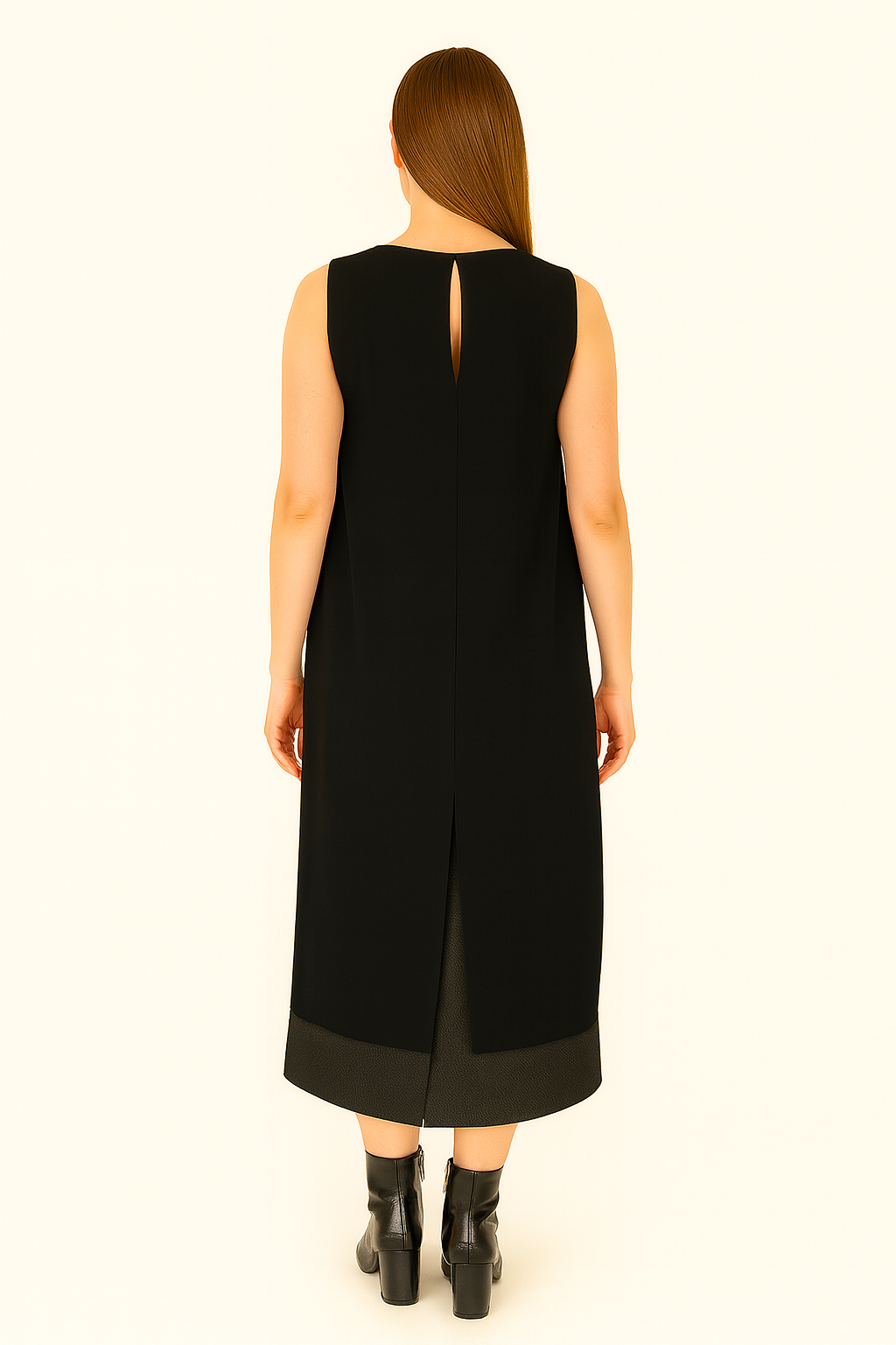 BLUElbiseBLU Kolsuz Parçalı Elbise