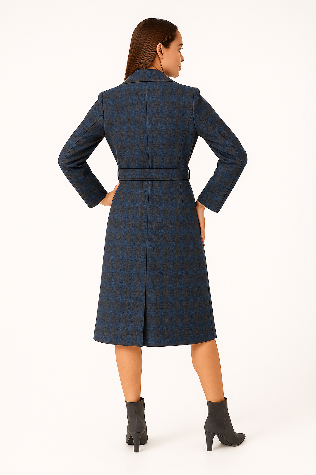 BLUElbiseBLU Kruvaze Kemeli Uzun Elbise