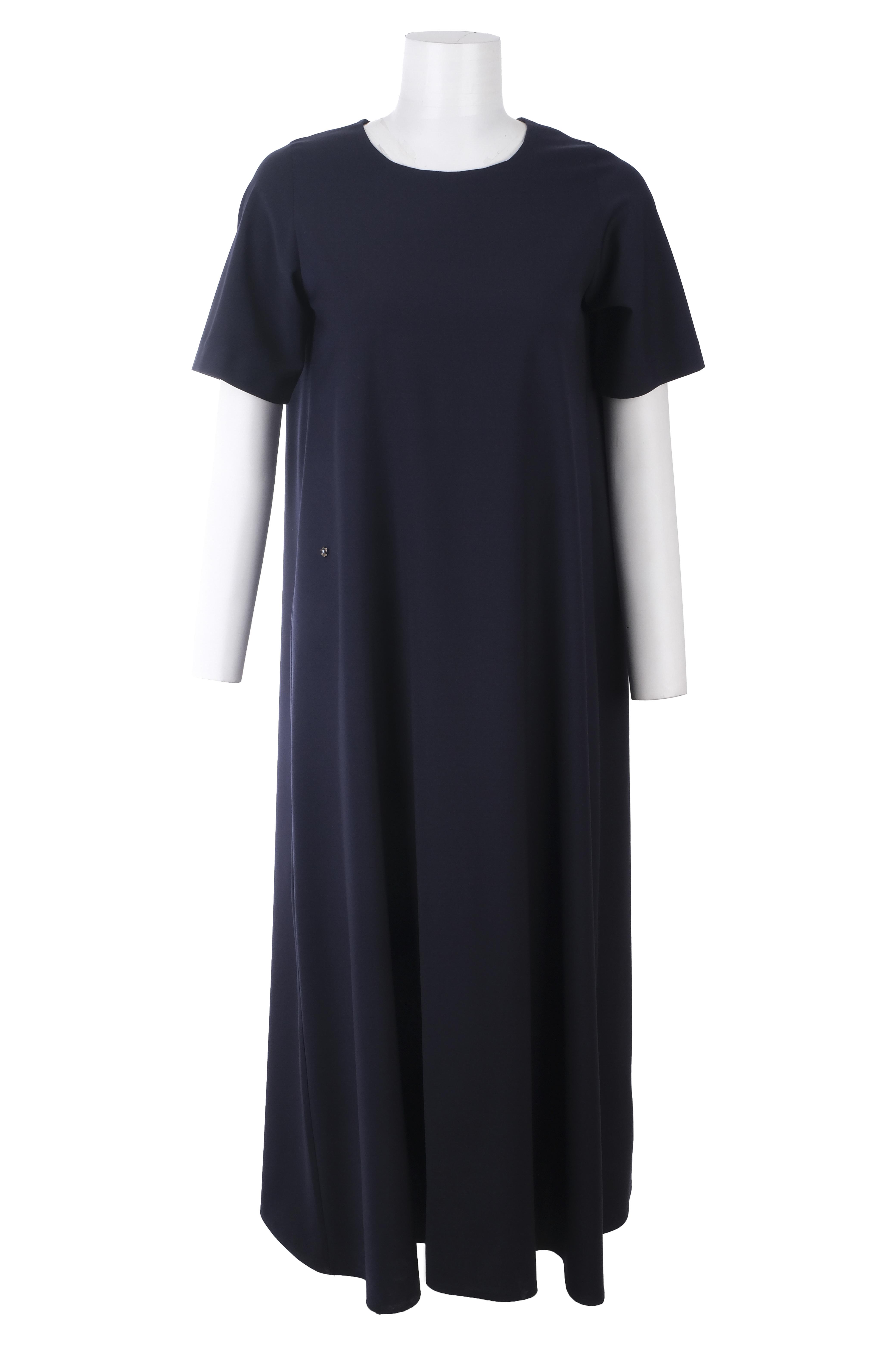 BLUElbiseBLU Sıfır Yaka Kısa Kol Elbise