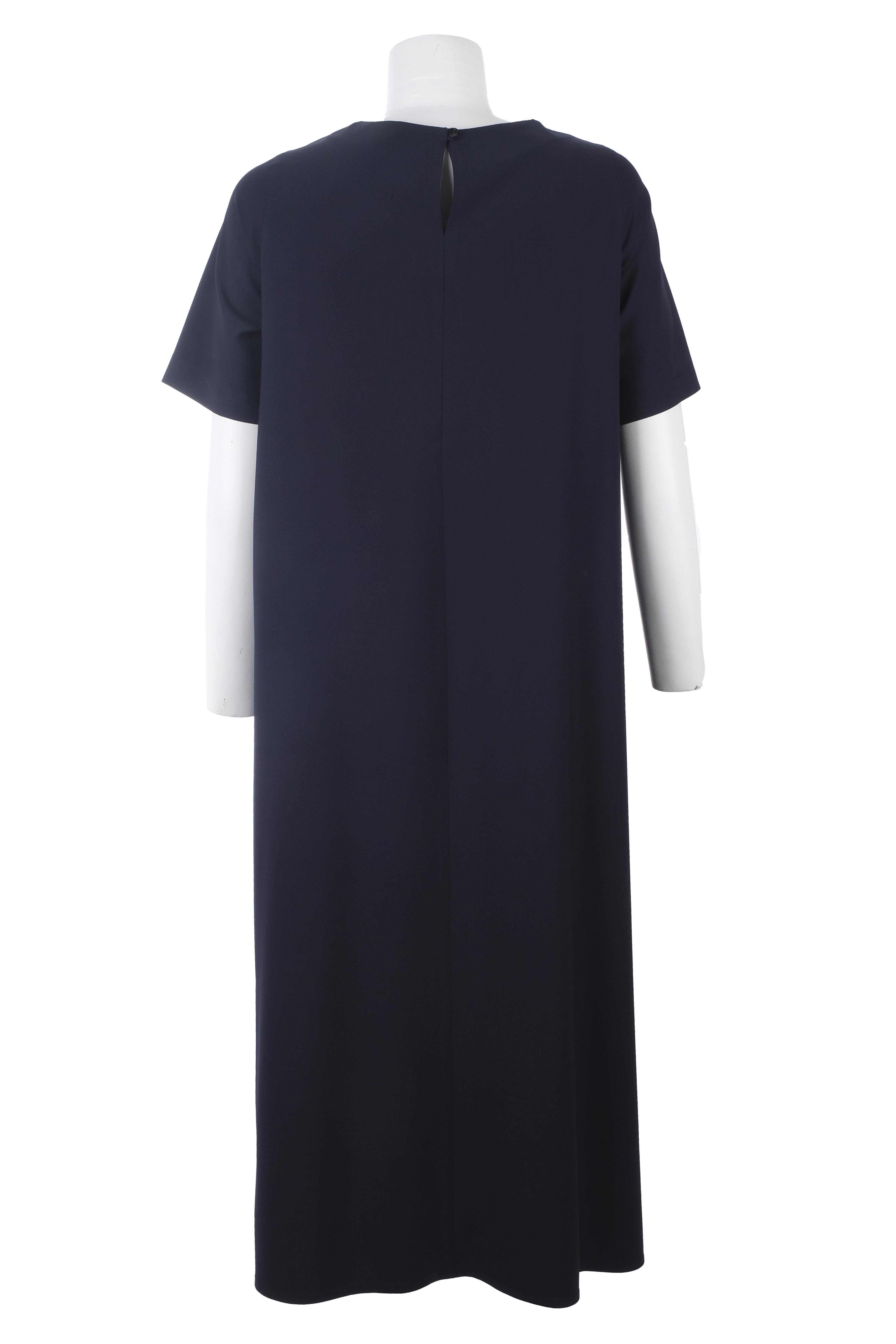 BLUElbiseBLU Sıfır Yaka Kısa Kol Elbise