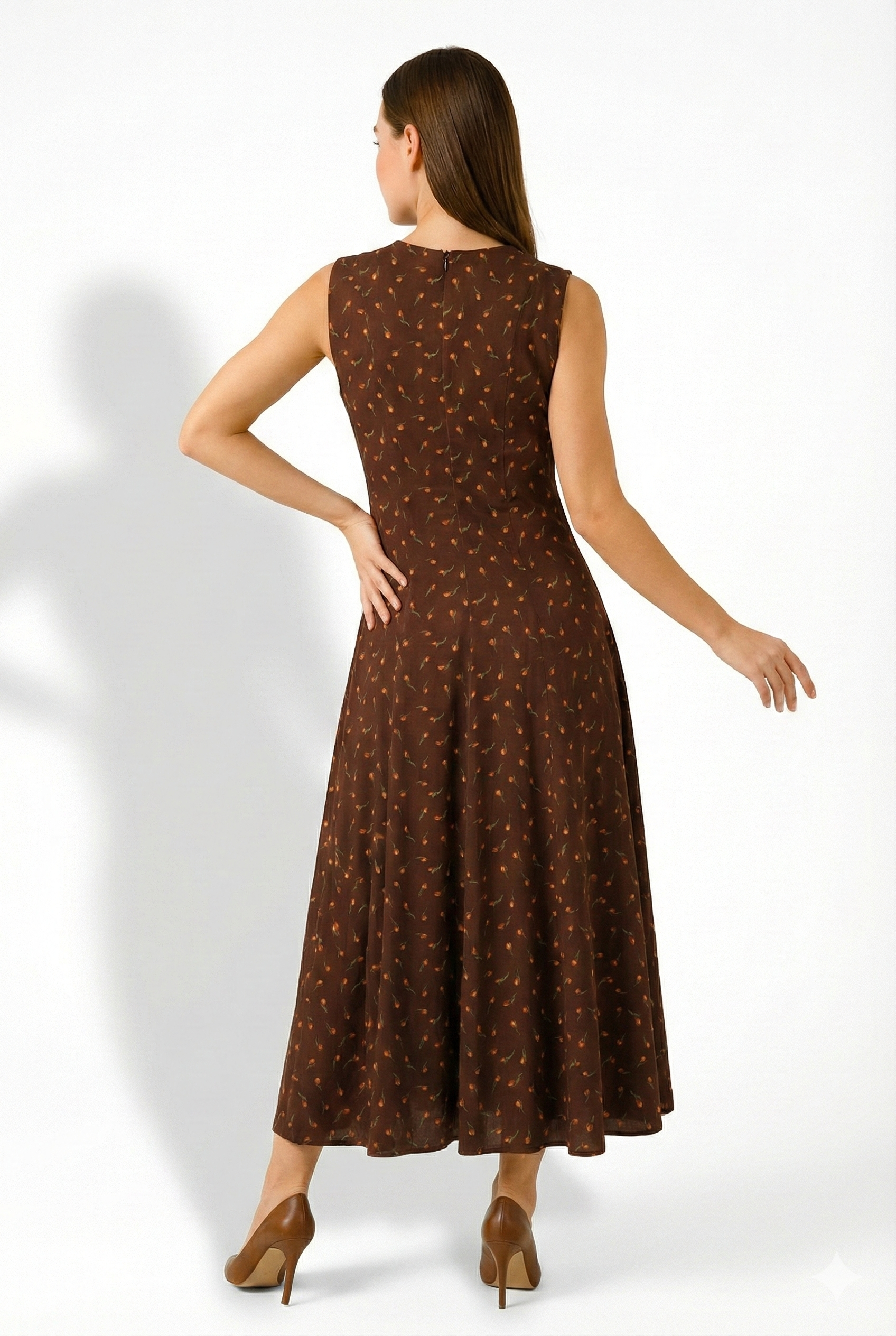 BLUElbiseBLU Sıfır Yaka Kolsuz Elbise