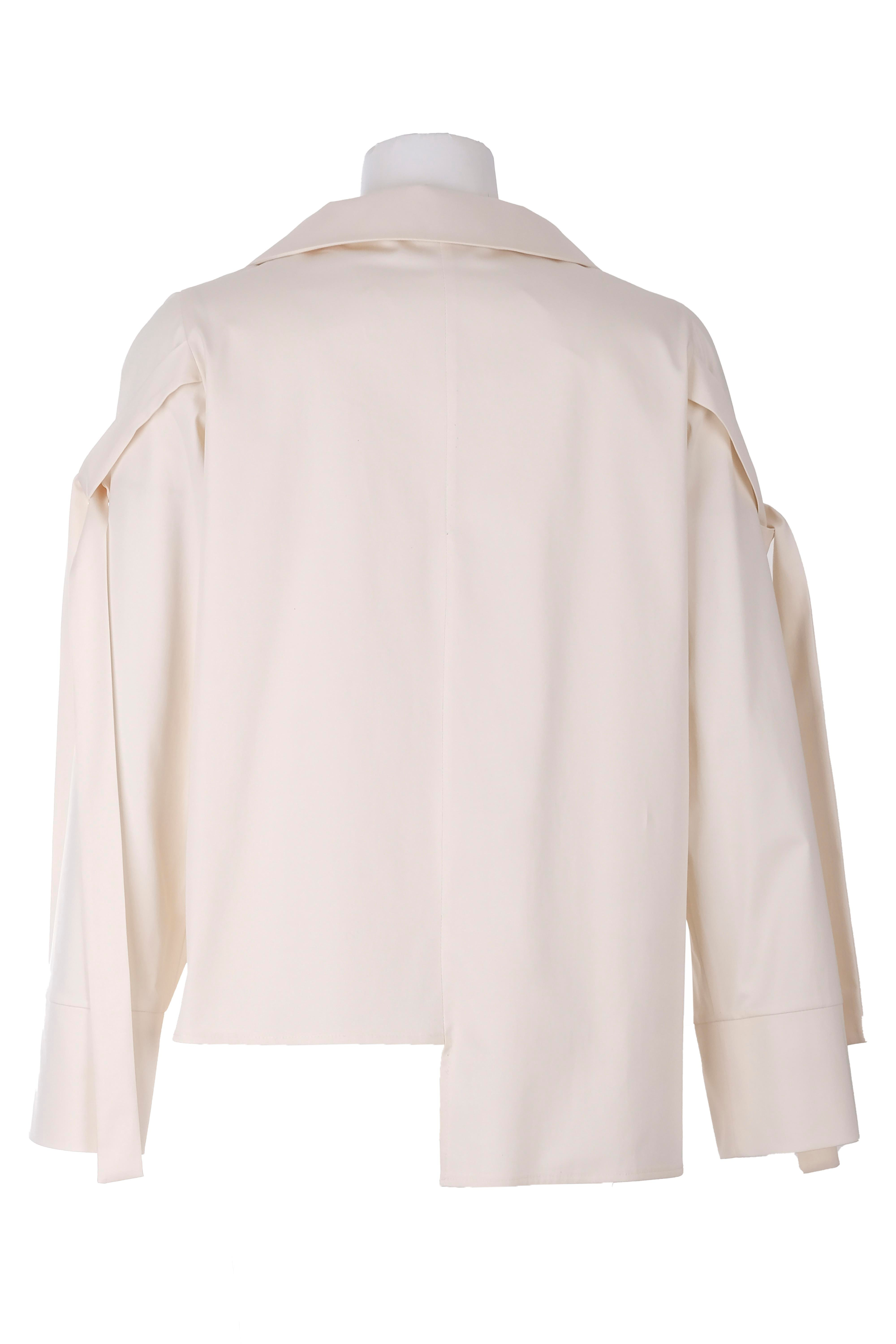 BLUGömlek BLU Asimetrik Kol Bağcıklı Gömlek