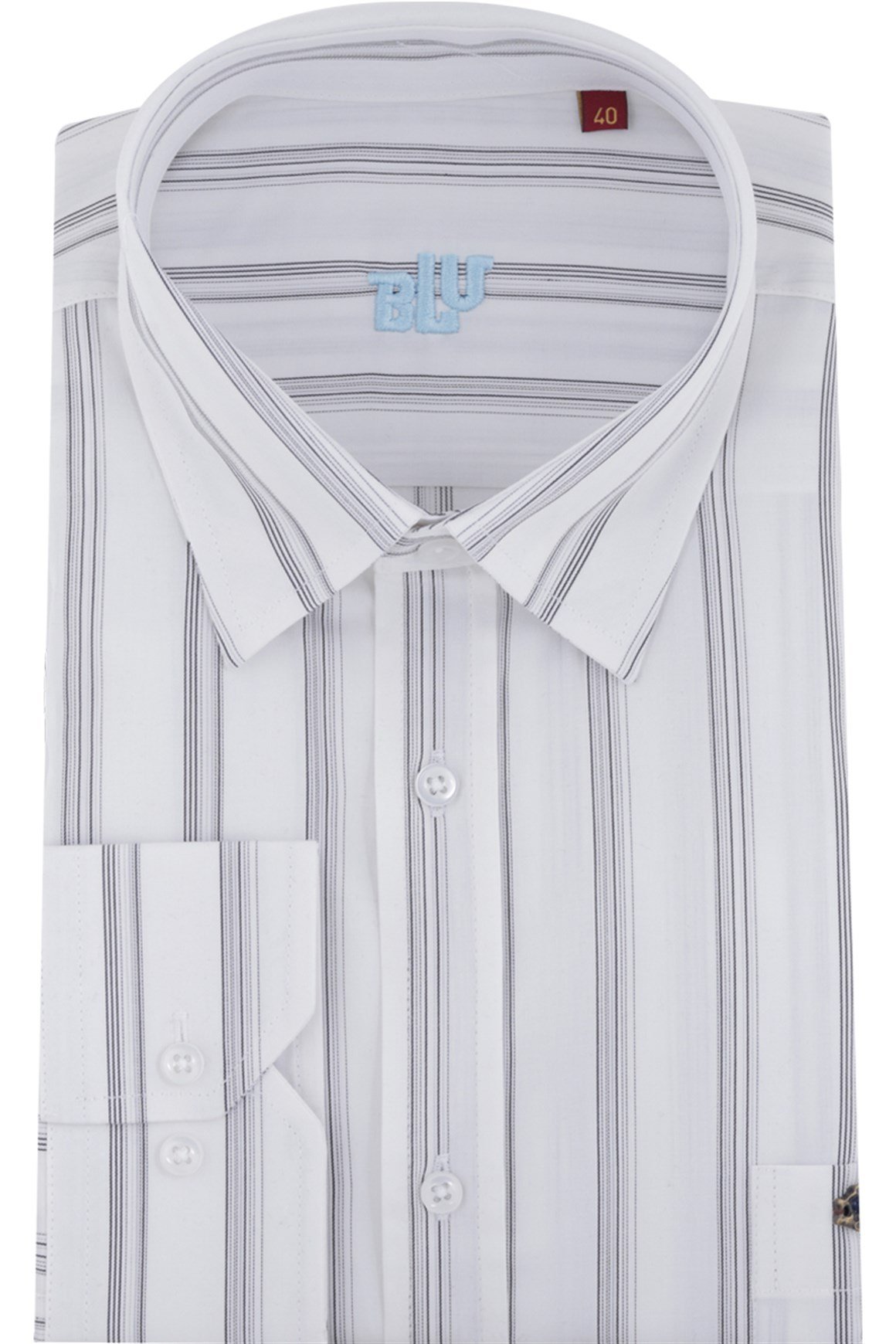 BLUGömlekBLU Alttan Düğmeli Yaka Klasik Gömlek