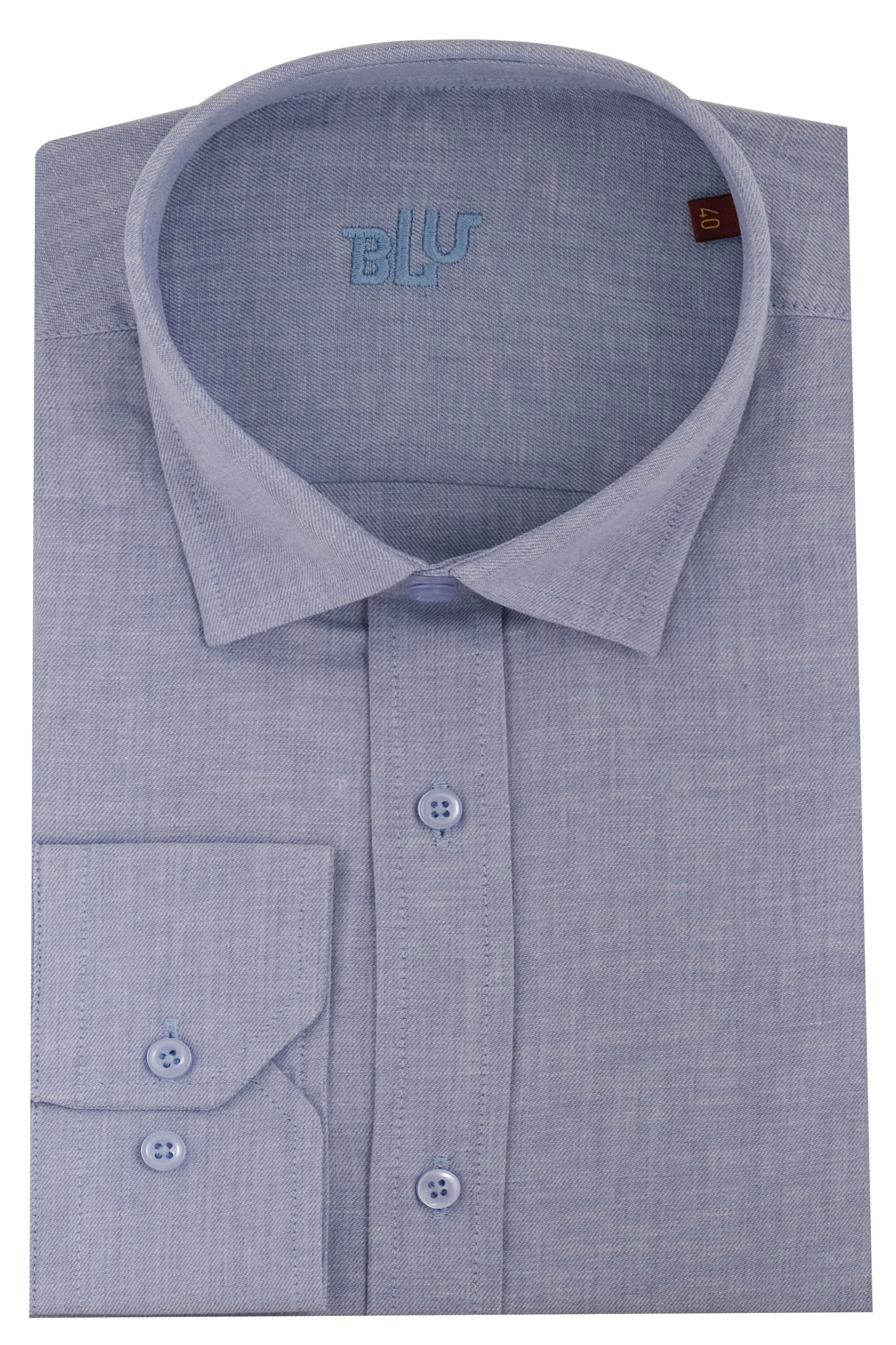 BLUGömlekBLU Düğmesiz Yaka Klasik Gömlek
