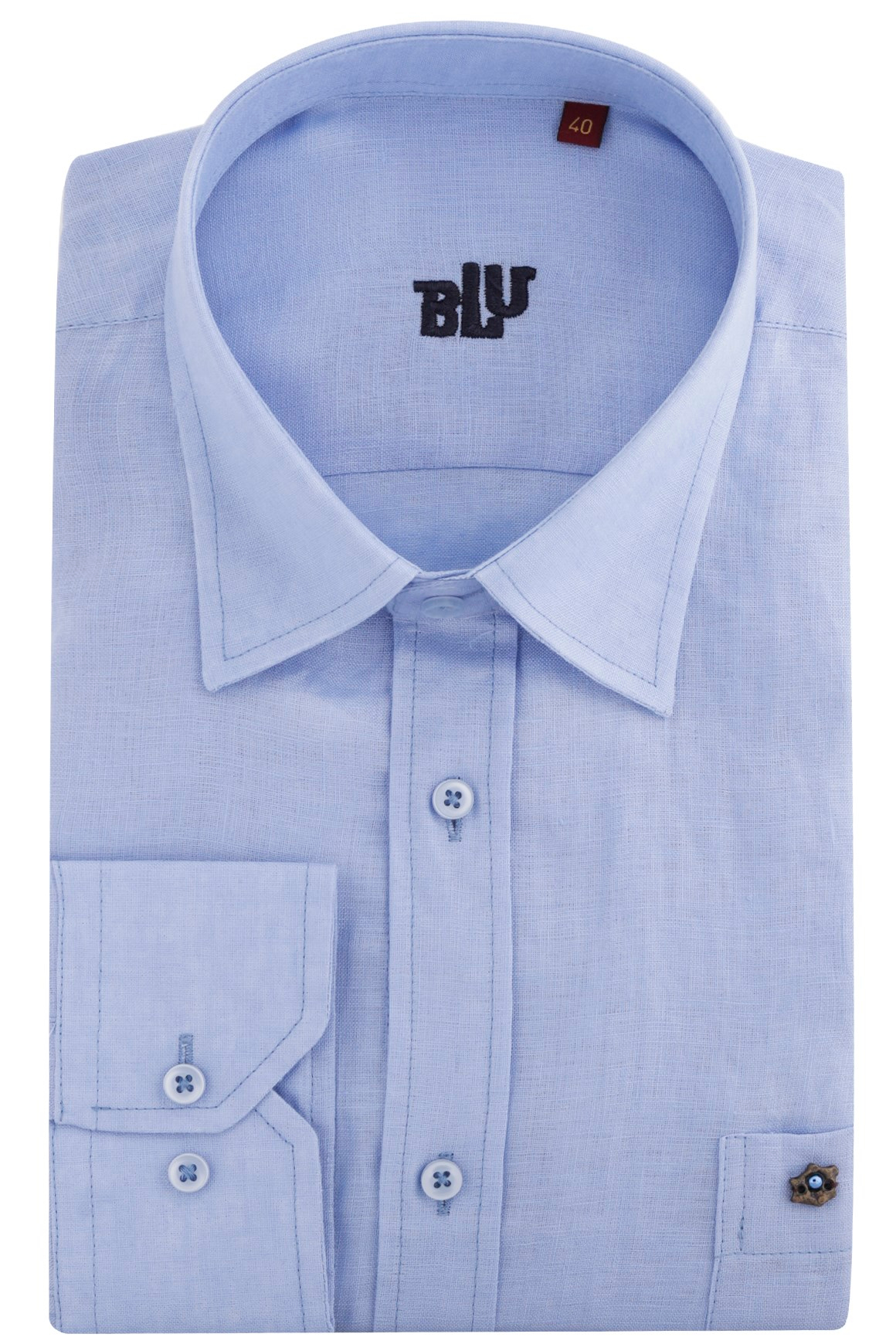 BLUGömlekBLU İtalyan Alttan Düğmeli Yaka Klasik Gömlek
