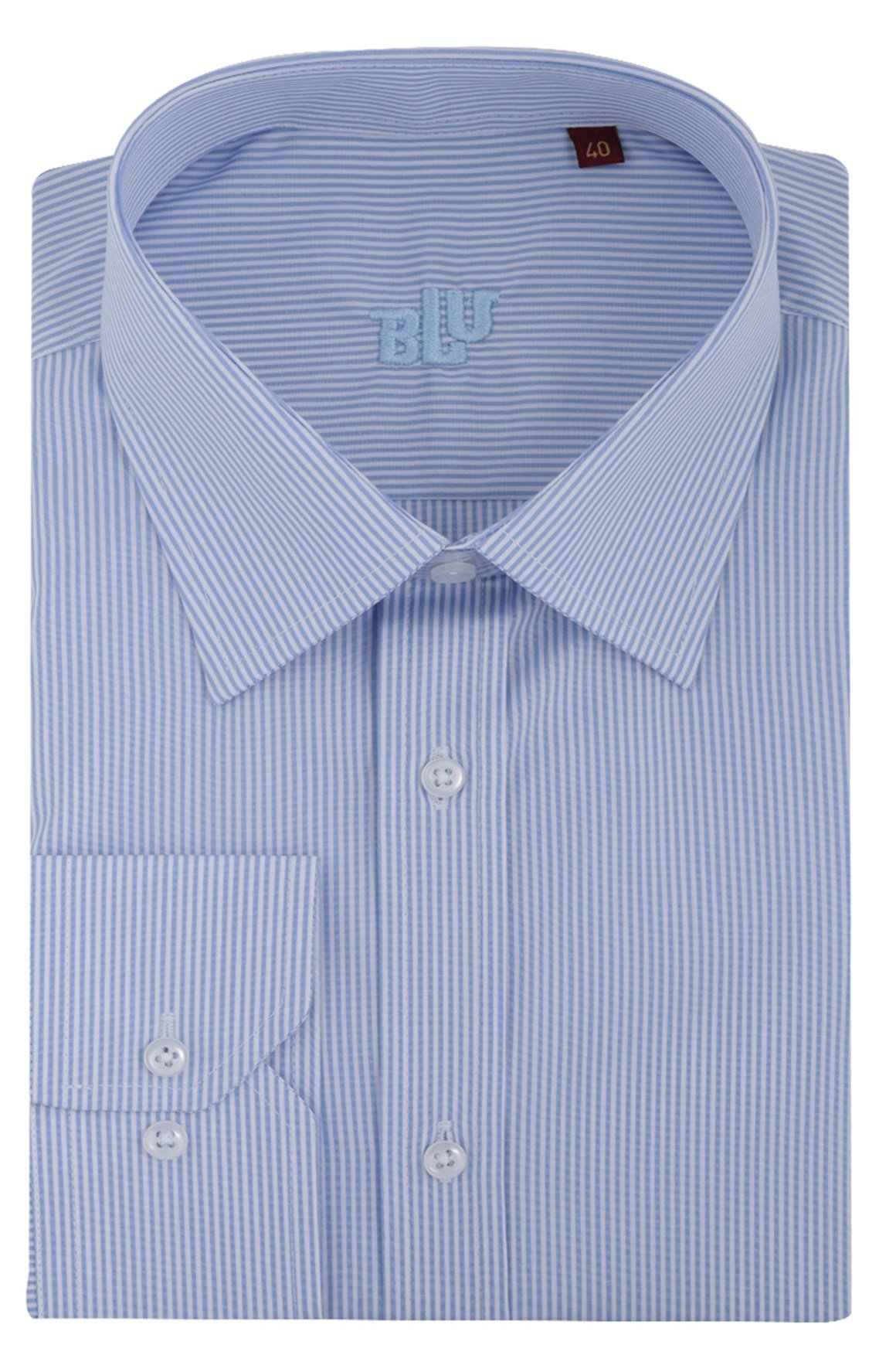 BLUGömlekBLU Kravat Yaka Klasik Gömlek