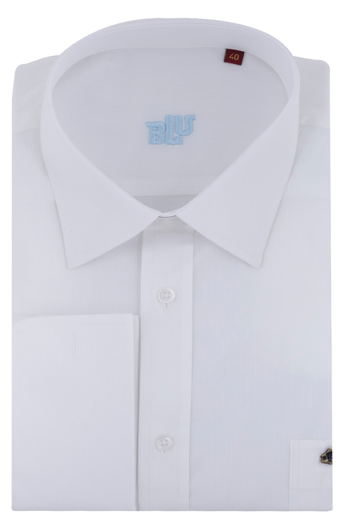BLUGömlekBLU Kravat Yaka Klasik Gömlek